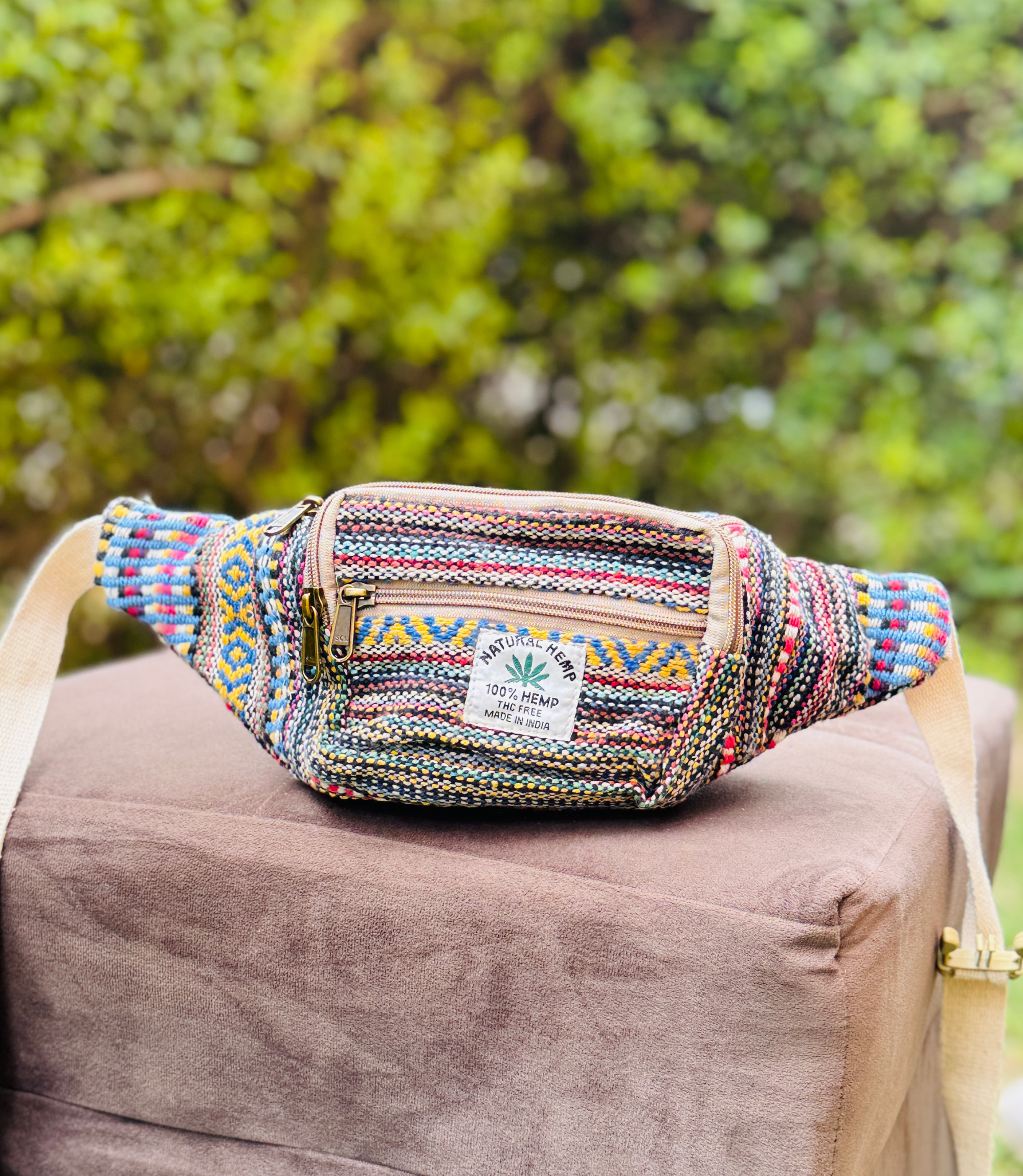 Hemp Waist Bag - Multicolour