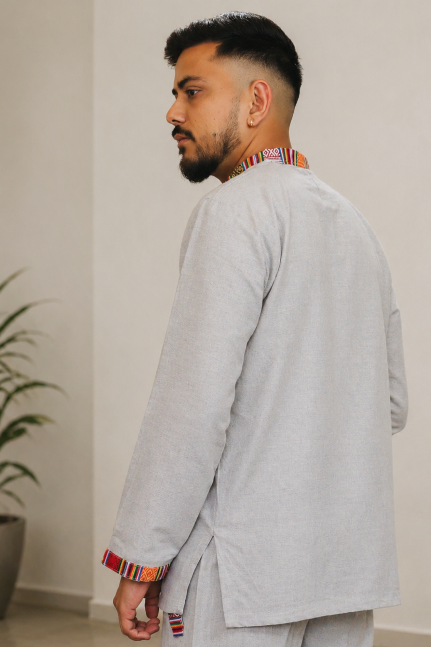 7 CHAKRAS Ethnic Kurta - GREY