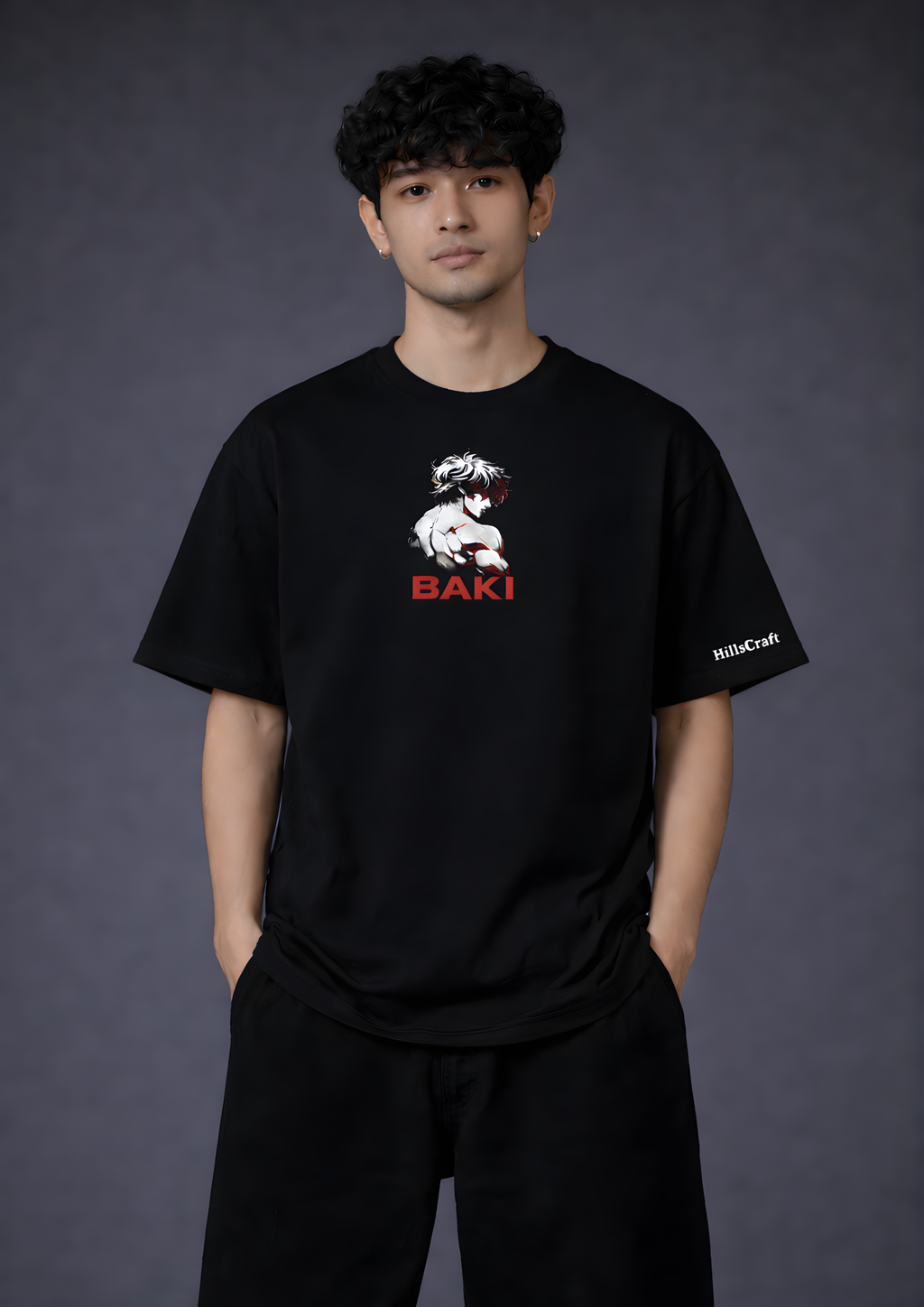 BAKI Oversized Tee - Black