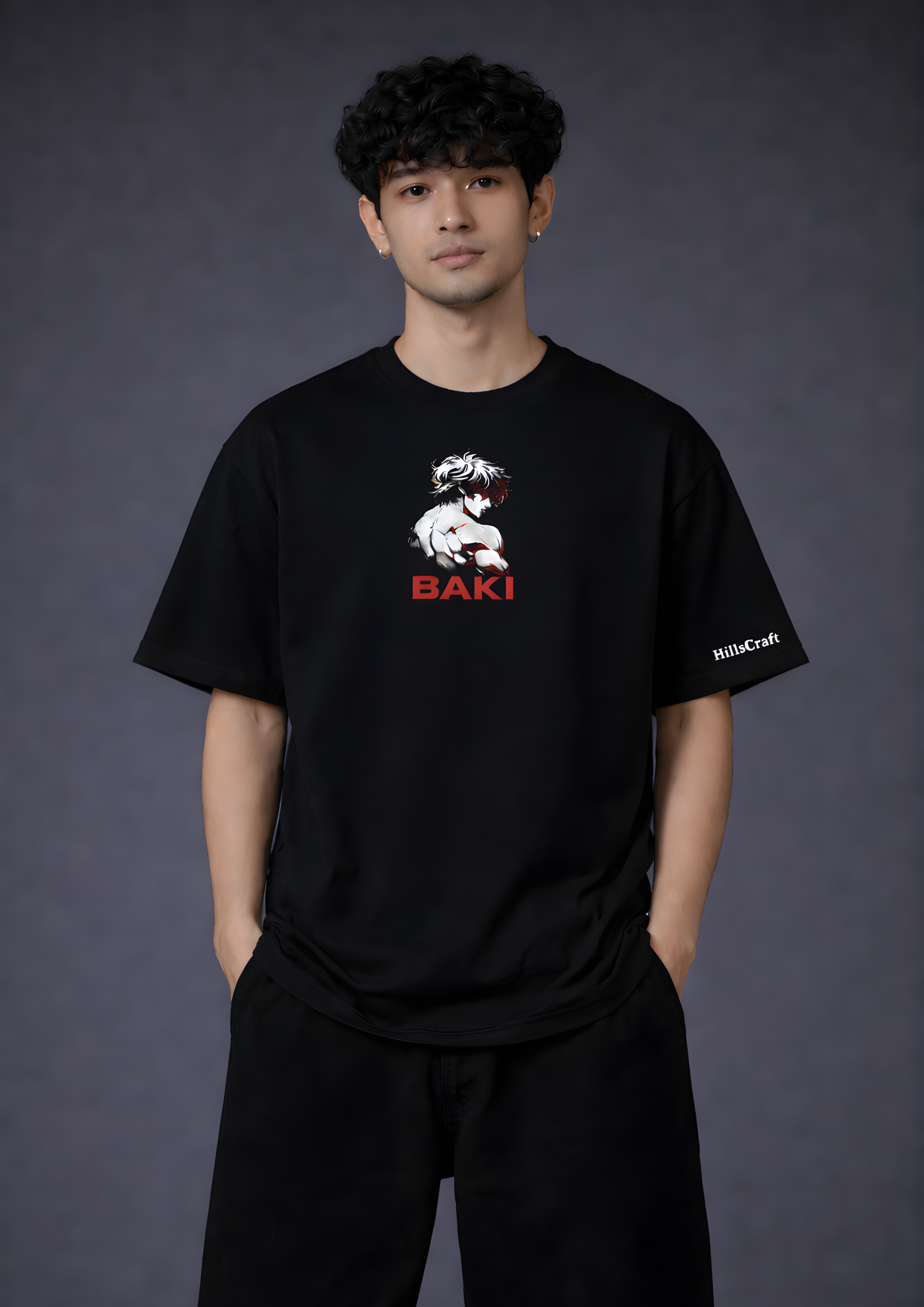 BAKI Oversized Tee - Black