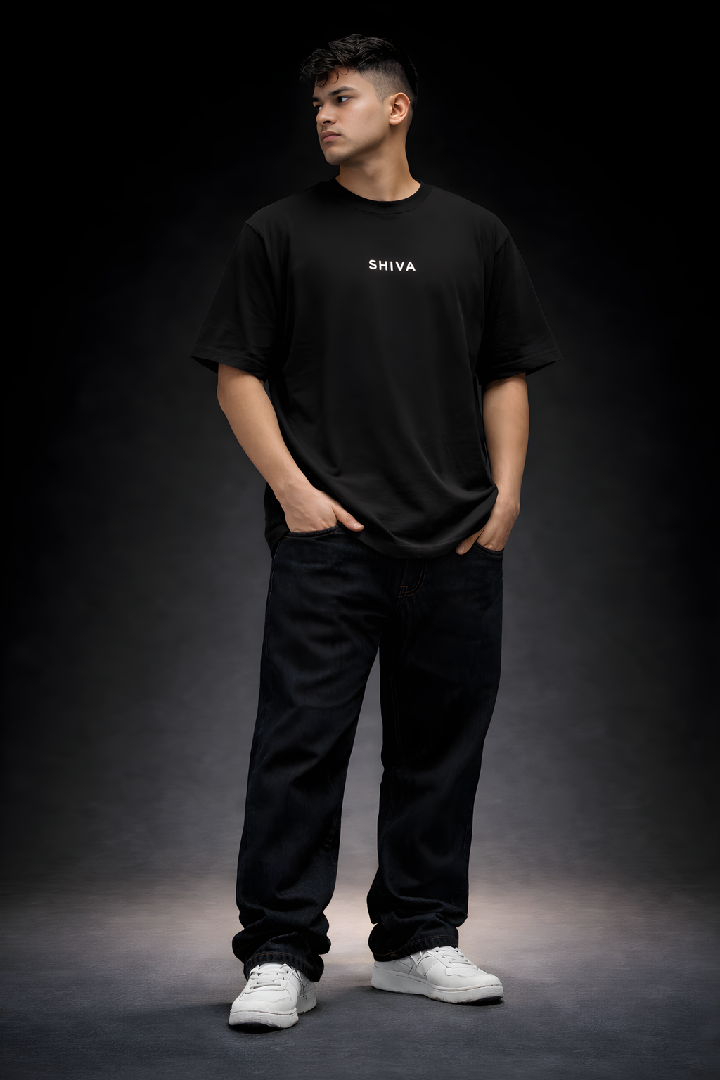 Shiva Inferno Oversized Tee - Black