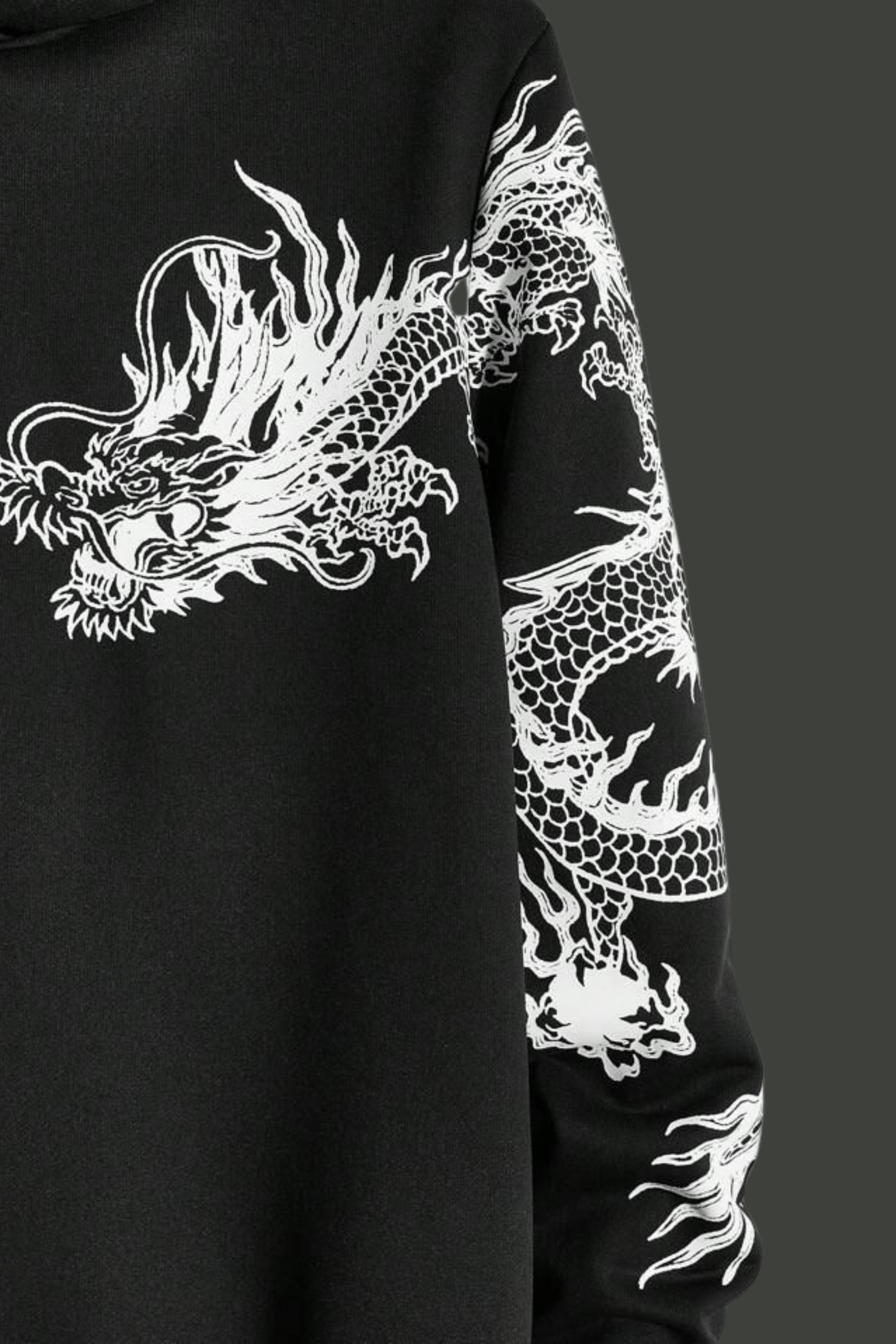 DRAGONSTRIKE Regular Unisex Hoodie – Black