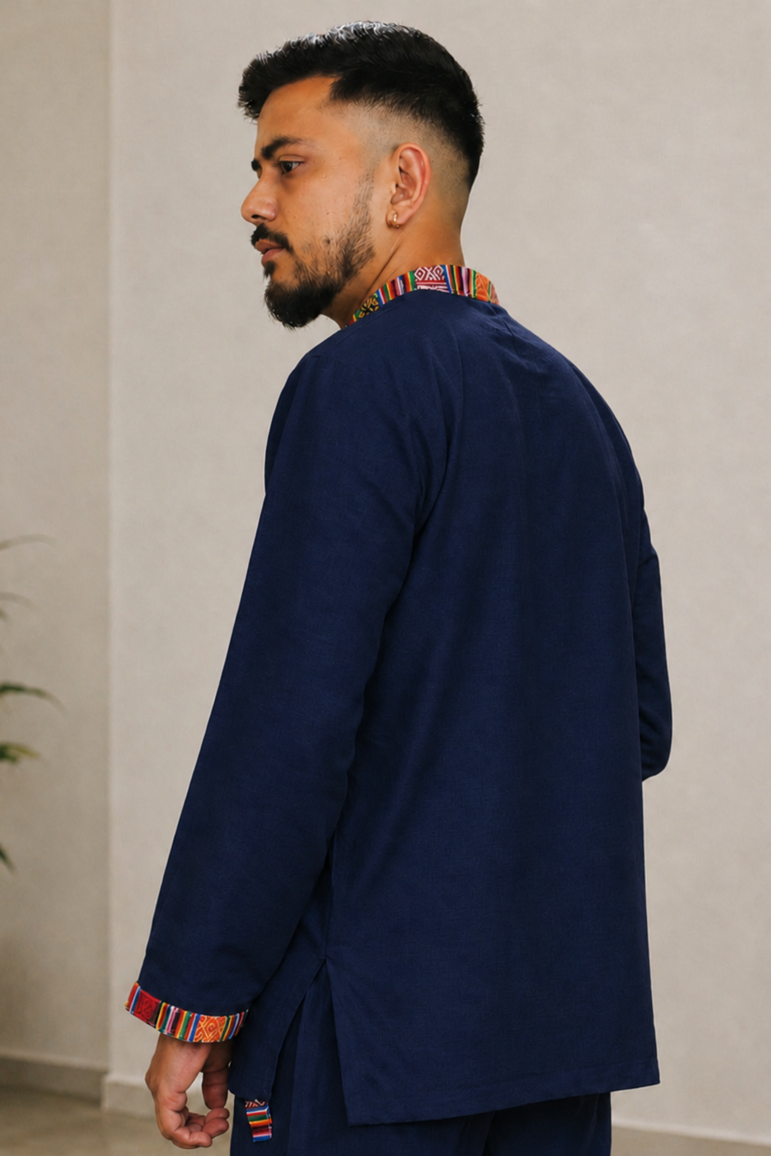 7 CHAKRAS Ethnic Kurta  - NAVY BLUE