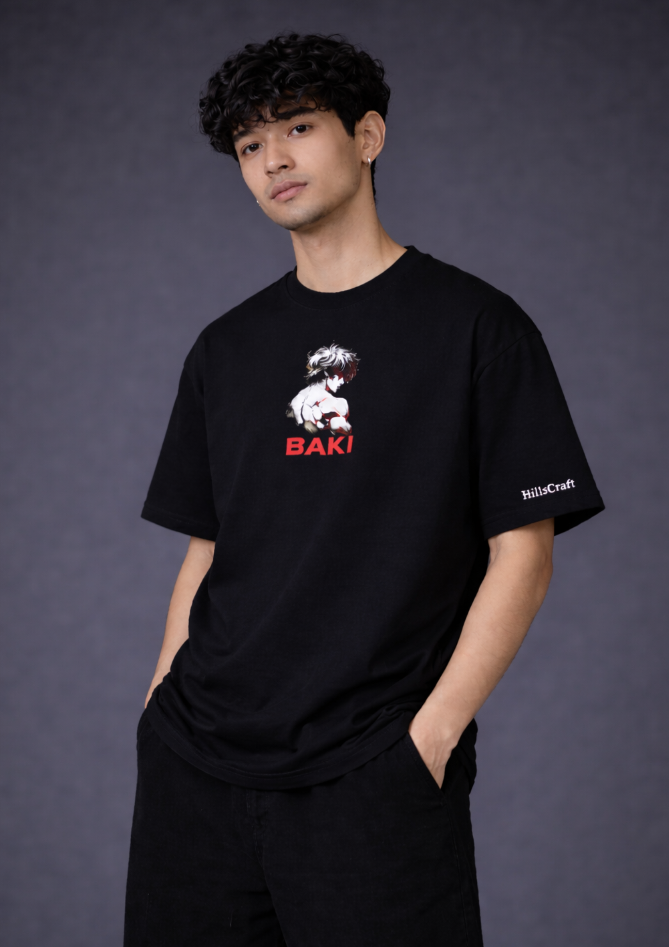 BAKI Oversized Tee - Black