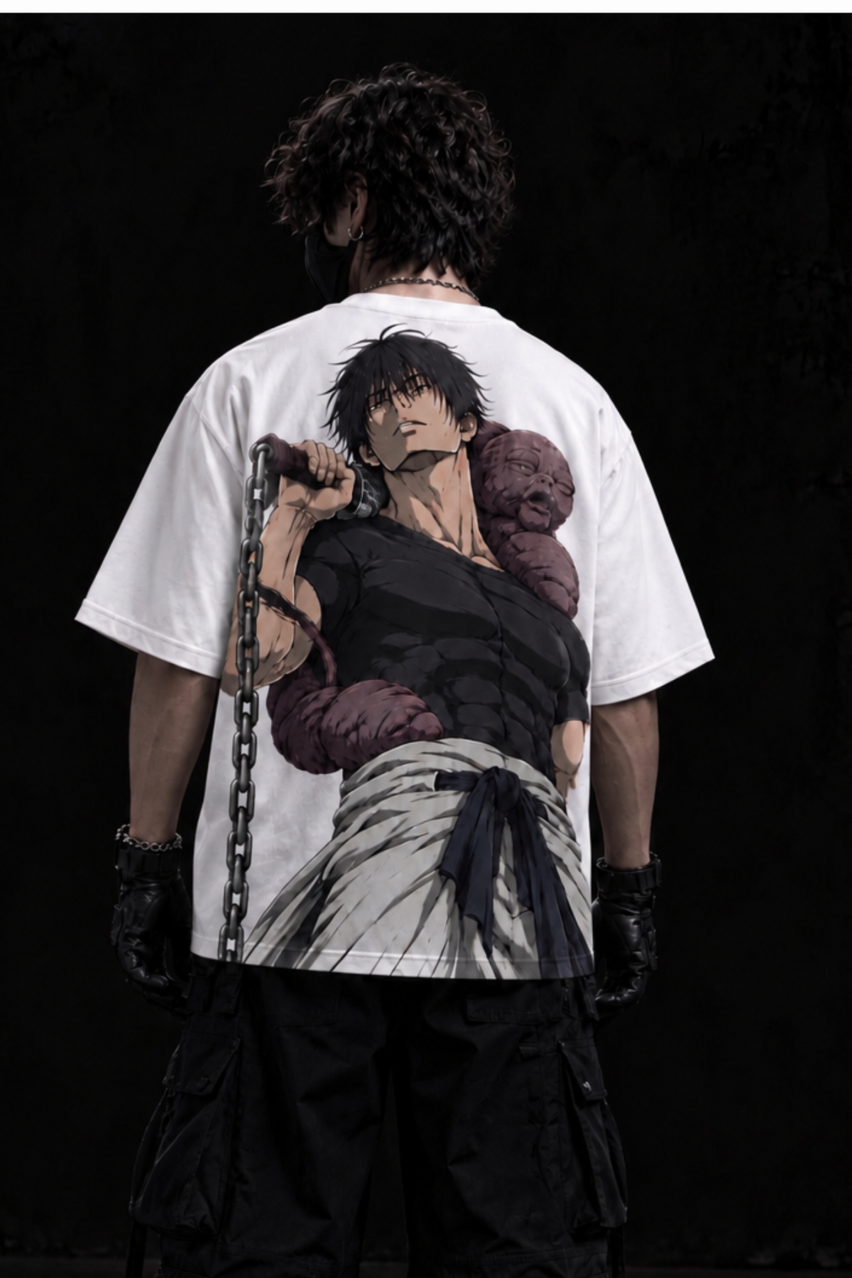 Toji Cursebound Oversized Tee – White