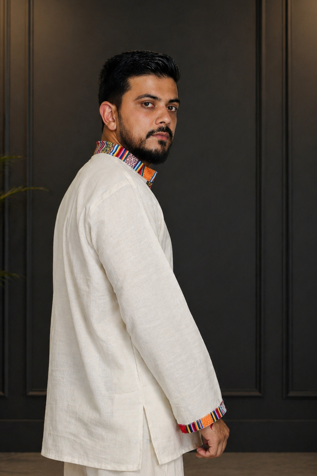 7 CHAKRAS Ethnic Kurta  - BEIGE