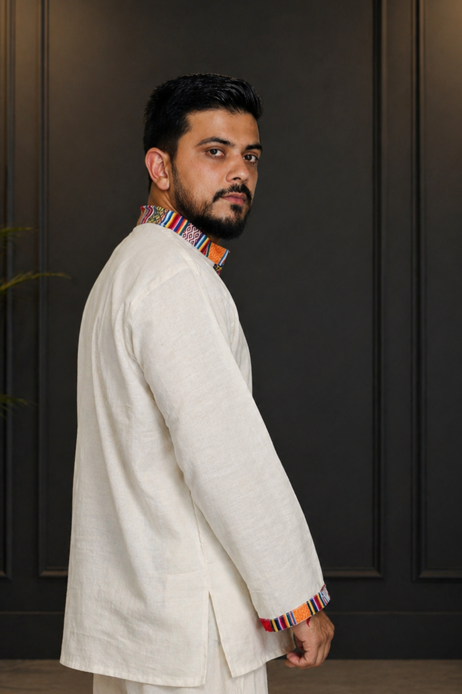 7 CHAKRAS Ethnic Kurta  - BEIGE