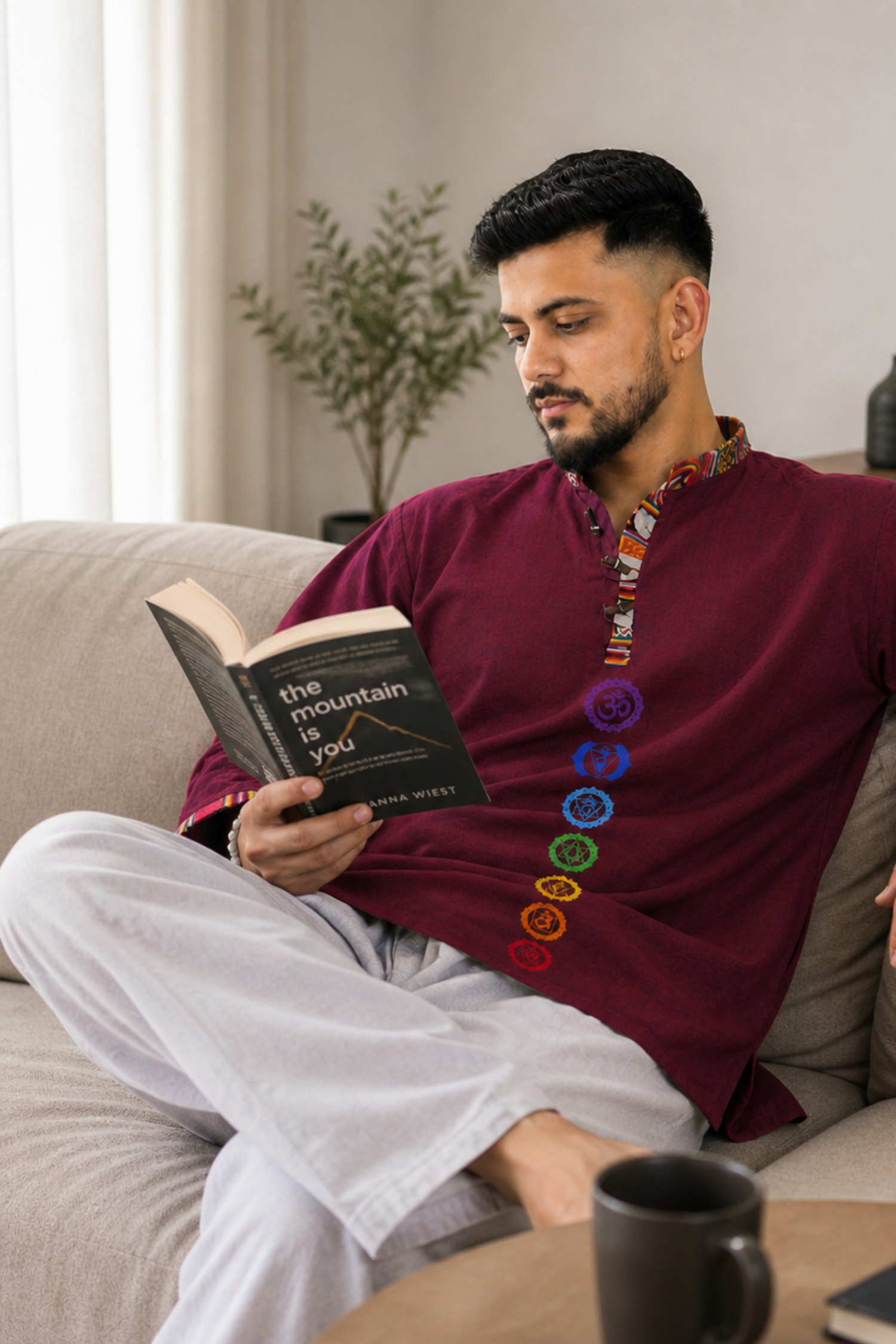 7 CHAKRAS Ethnic Kurta -MAROON
