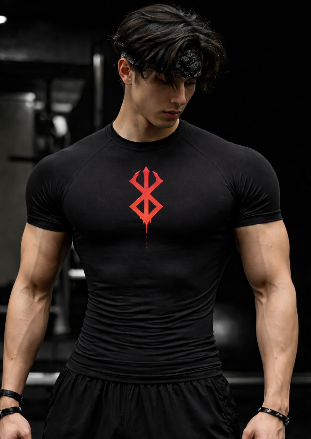BERSERK Compression Half Sleeve T-Shirt – Black