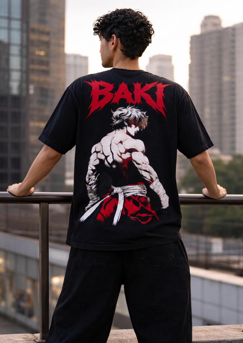 BAKI Oversized Tee - Black