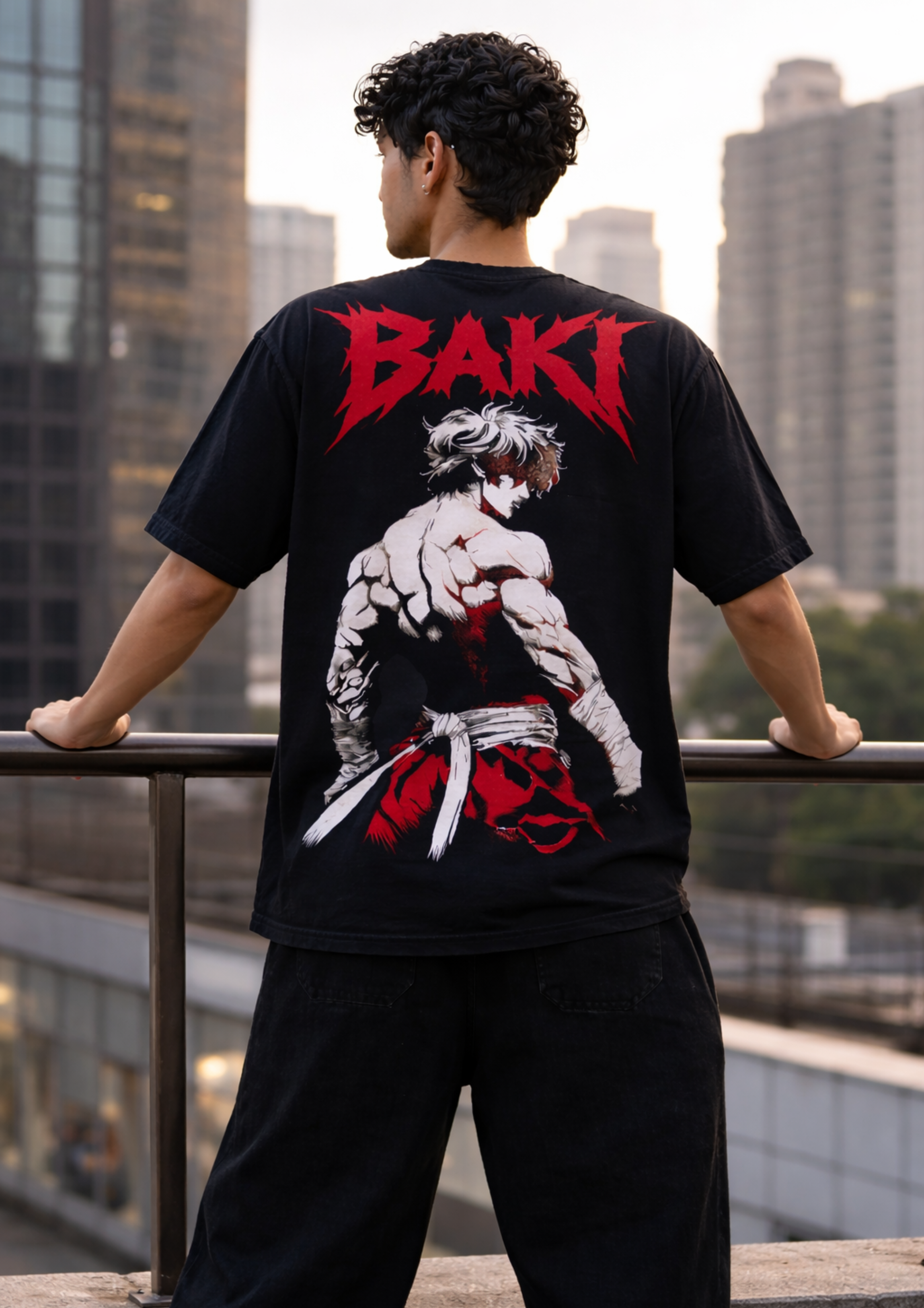 BAKI Oversized Tee - Black