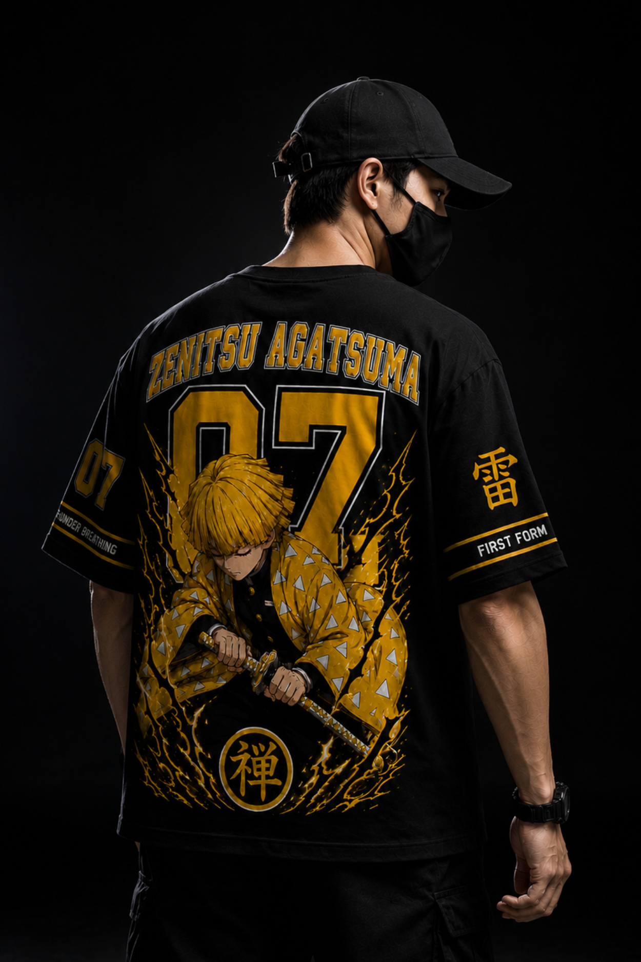 Zenitsu 07 Oversized T-shirt  -Black