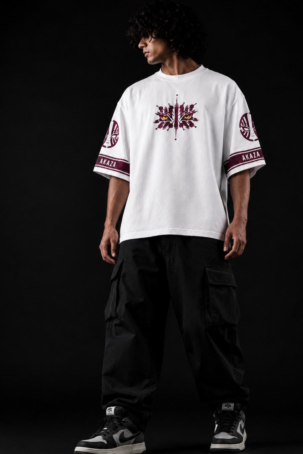 Akaza × Koyuki Oversized Tee – White