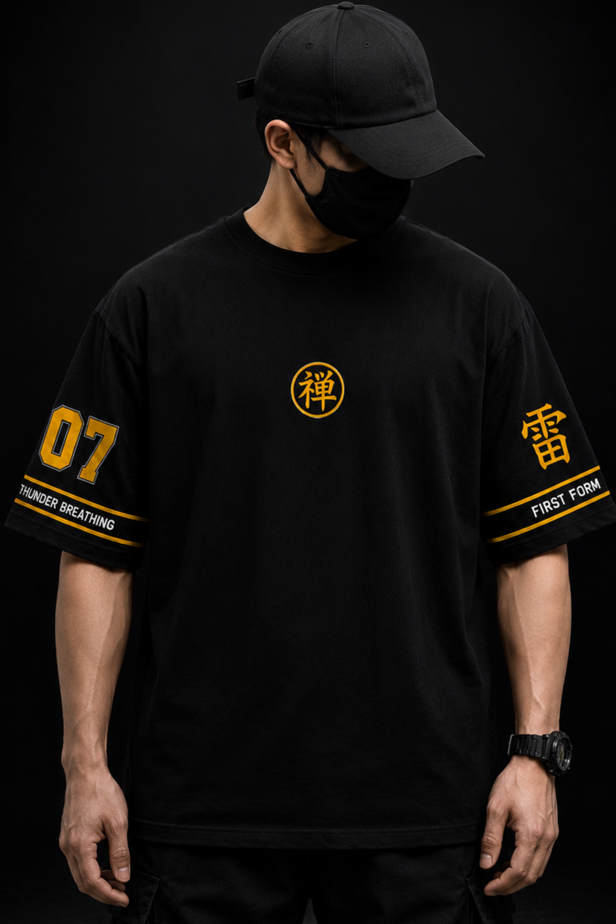 Zenitsu 07 Oversized T-shirt  -Black