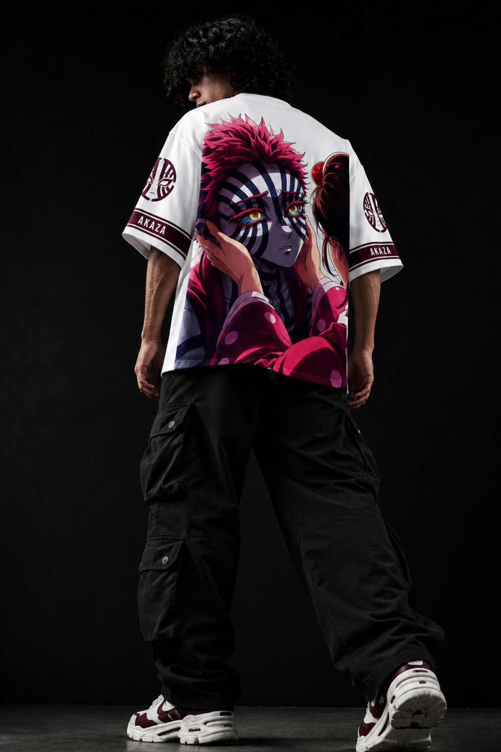 Akaza × Koyuki Oversized Tee – White