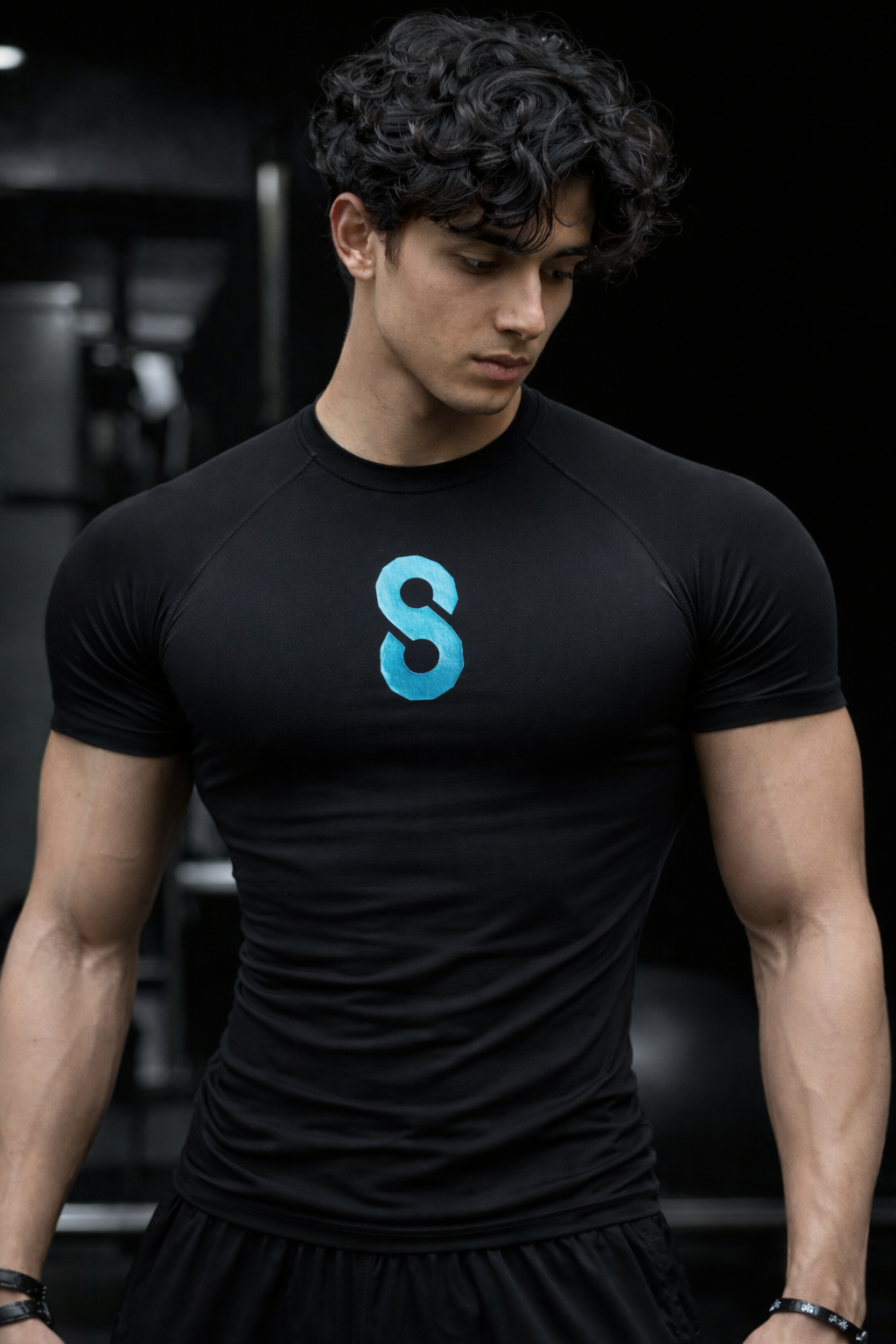 KAIJU no. 8 Compression Half Sleeve T-Shirt – Black