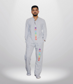 7 CHAKRA KURTA PAJAMA SET - GREY