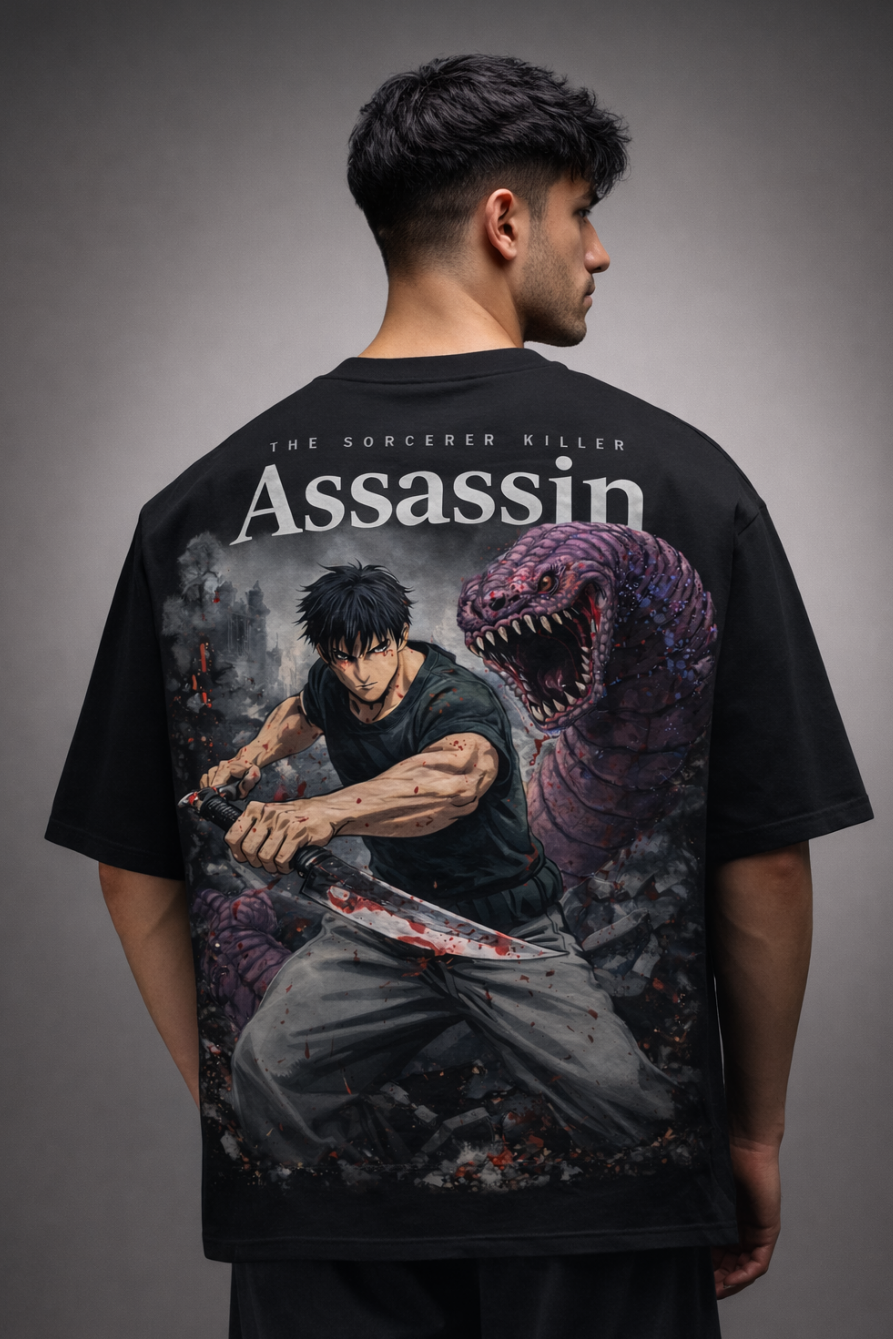Assassin Instinct Oversized Tee - Black