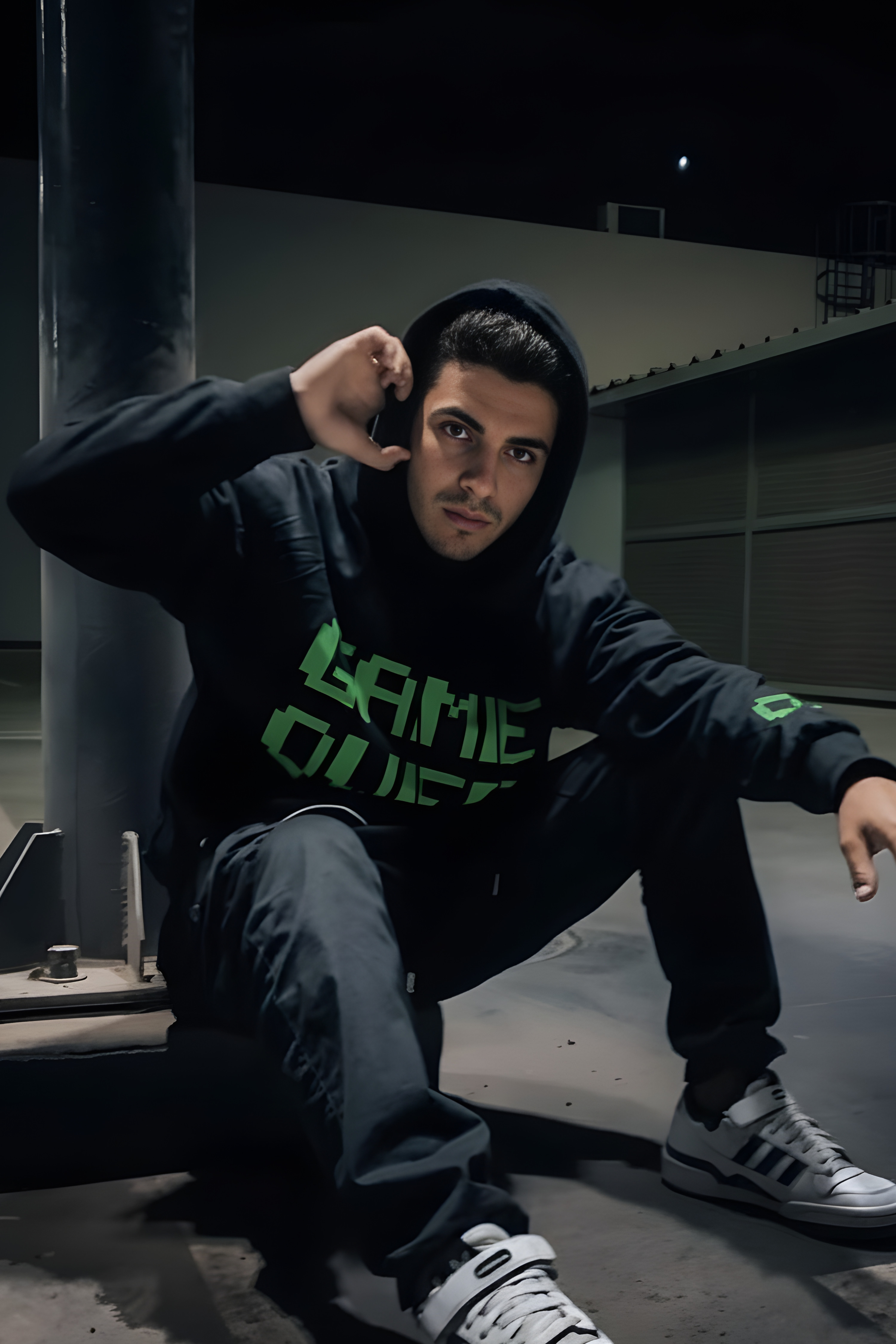 GAME OVER Unisex Regular Hoodie – BLACK