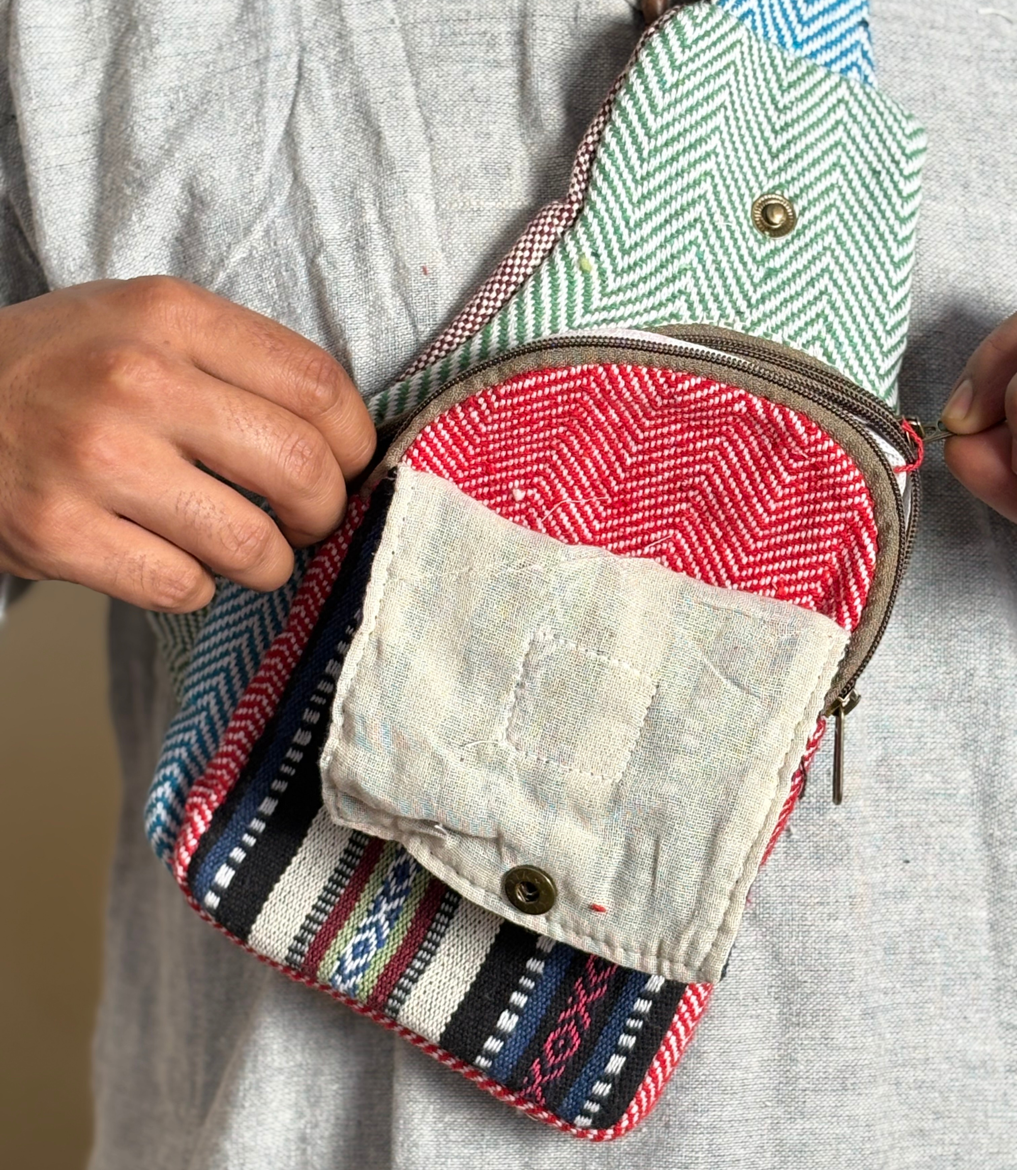 Hemp Chest Bag -Mix Color