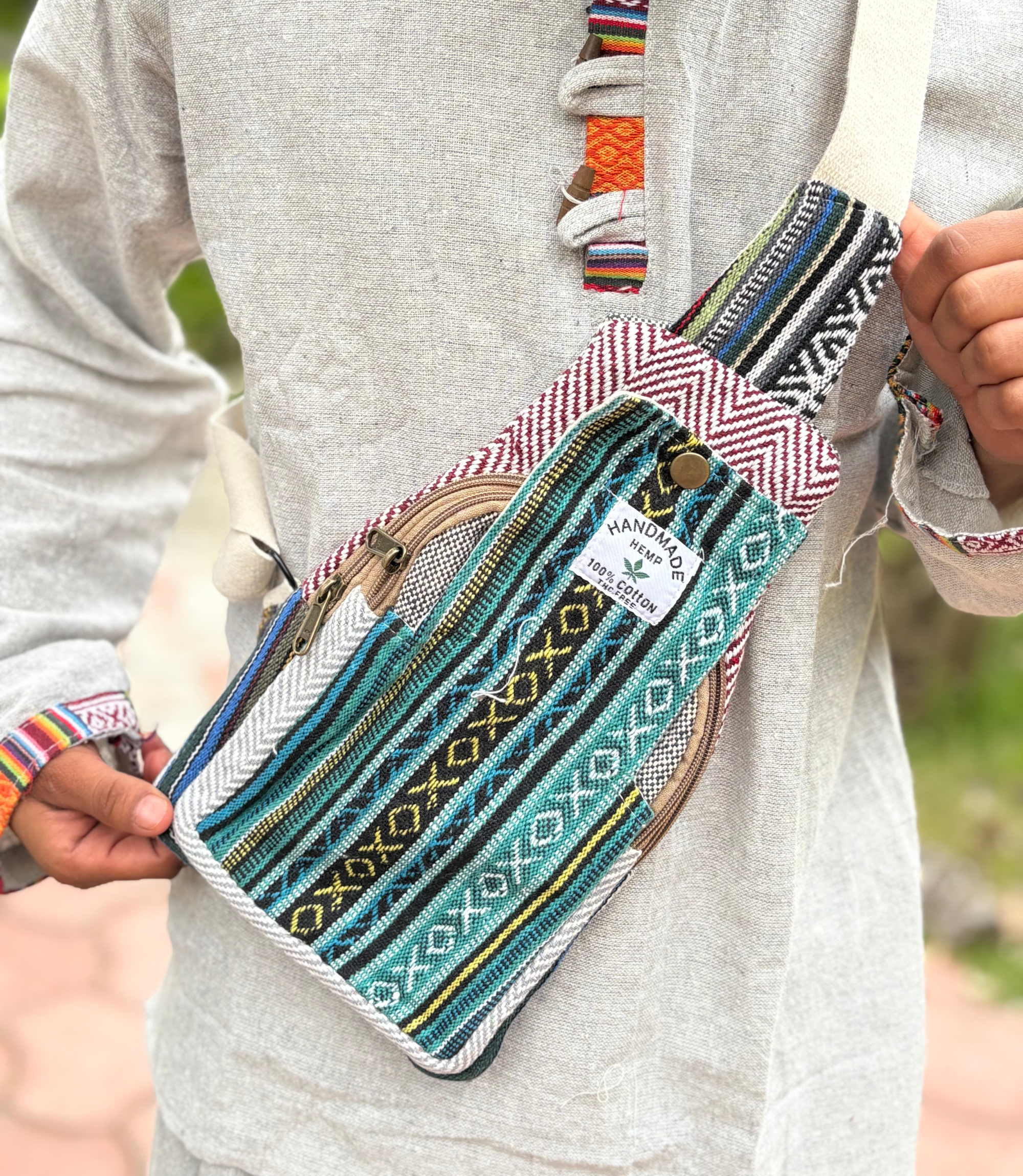 Hemp Chest Bag - Green