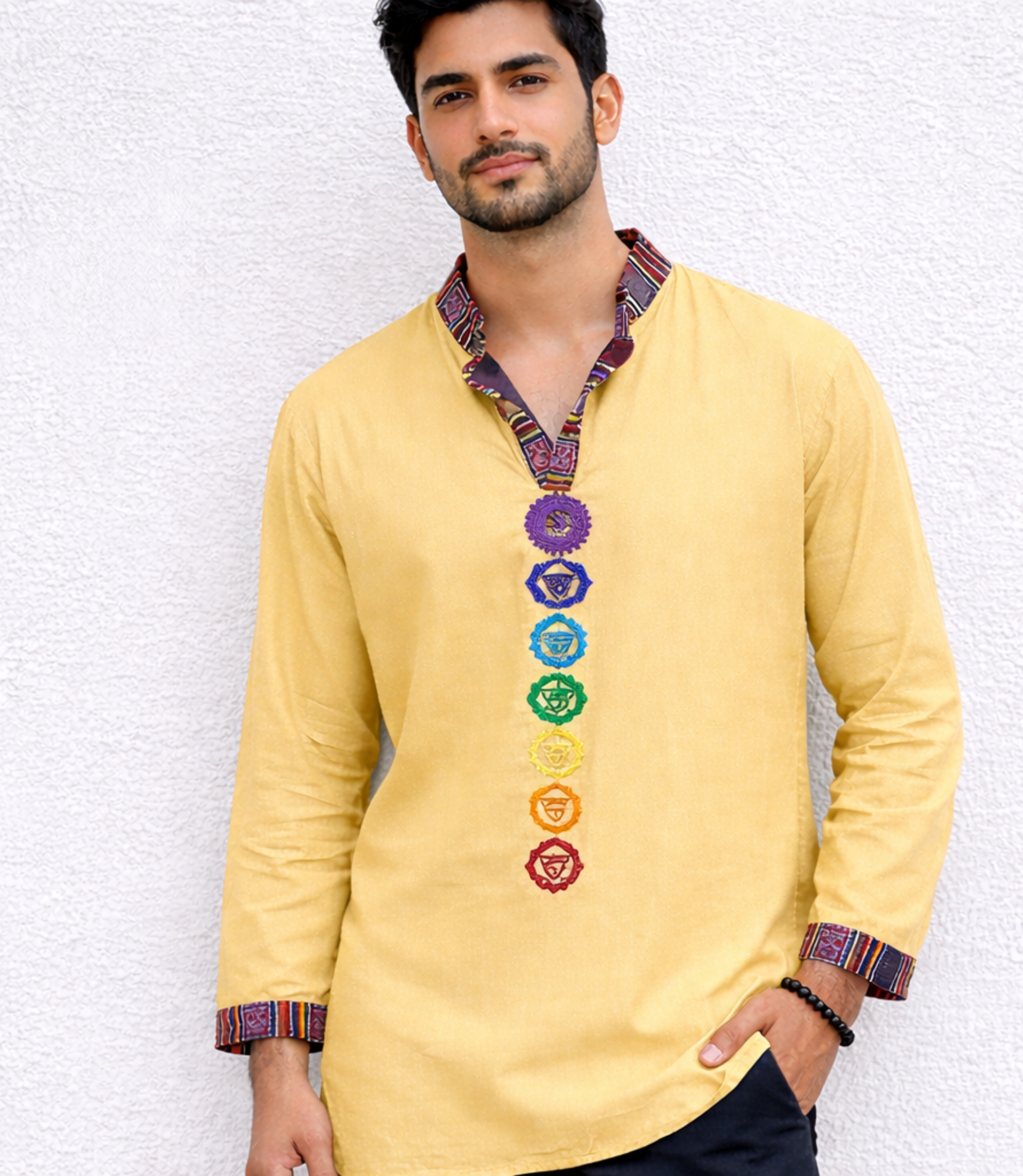 7 Chakara Kurta - YELLOW