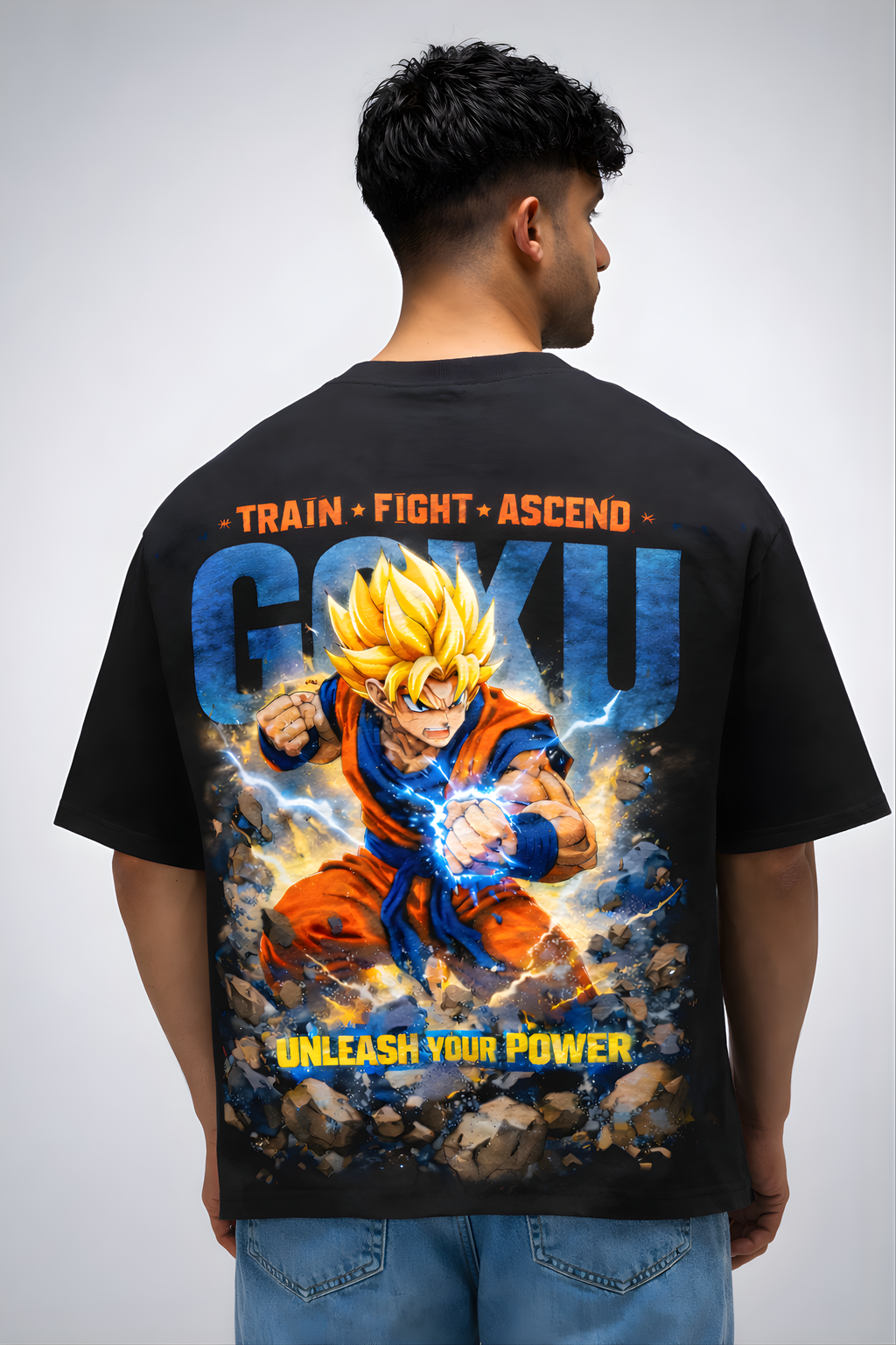 GOKU Ascend Oversized Tee - Black