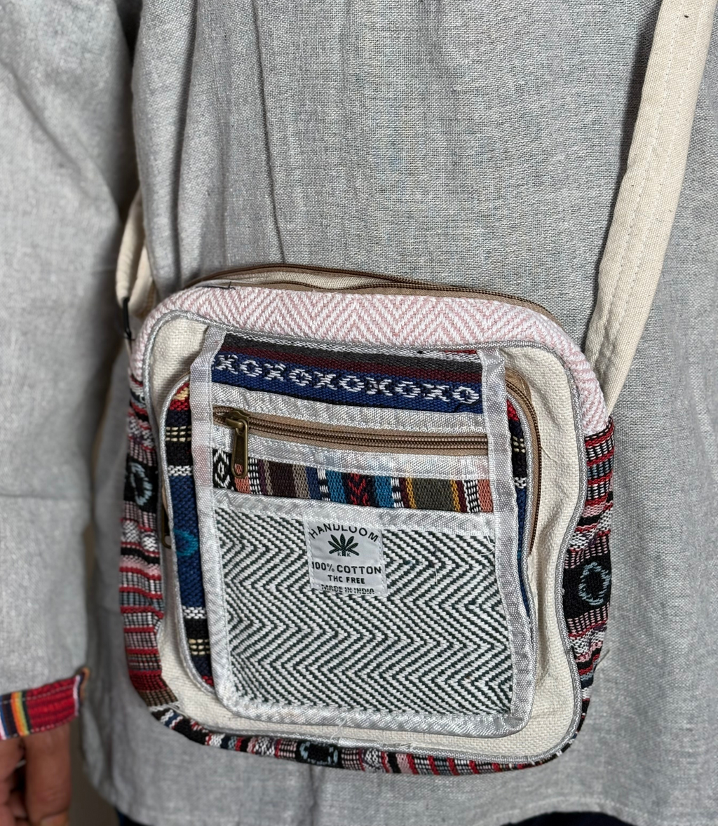 Hemp Side Bag - B-W
