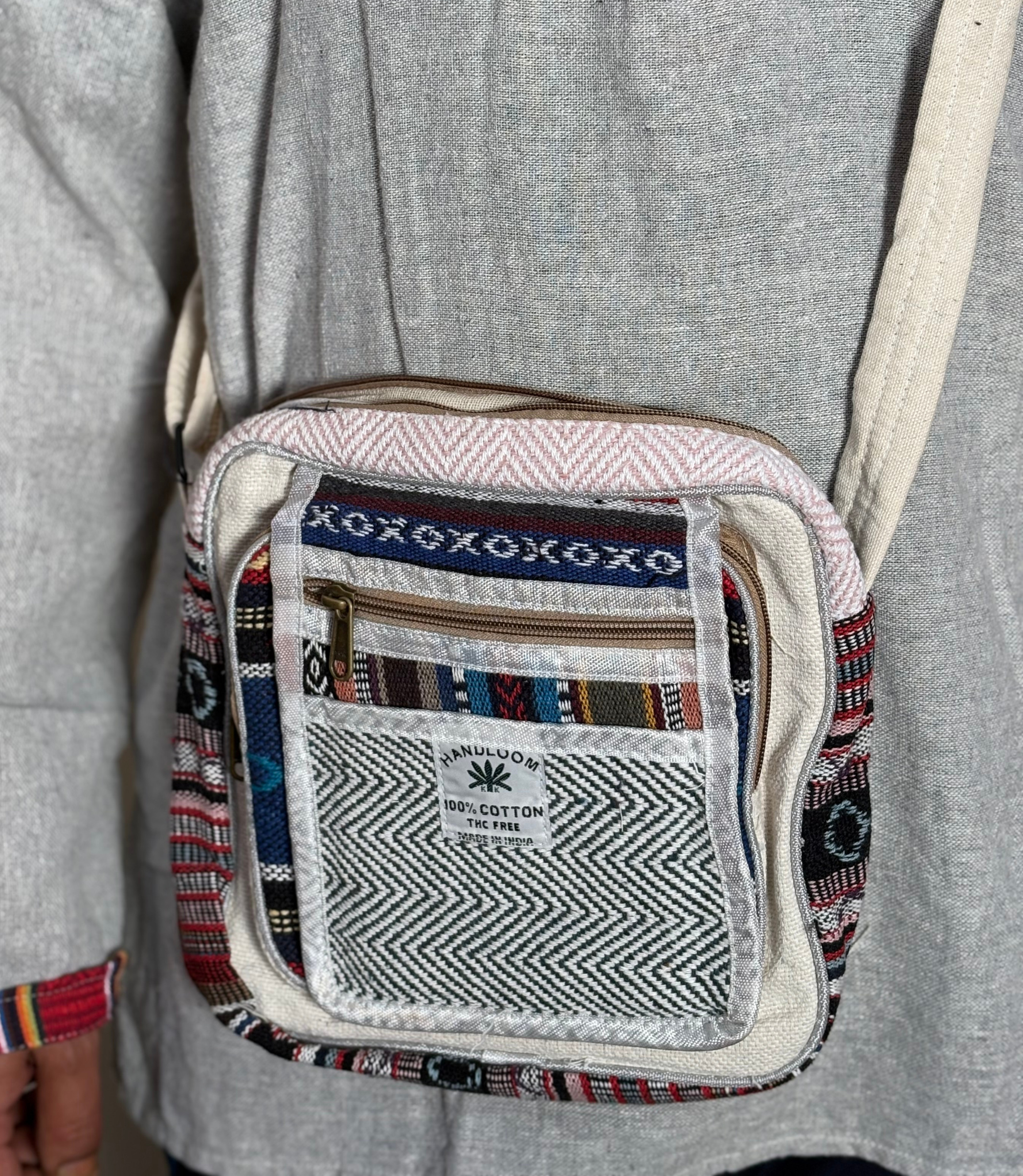 Hemp Side Bag - B-W