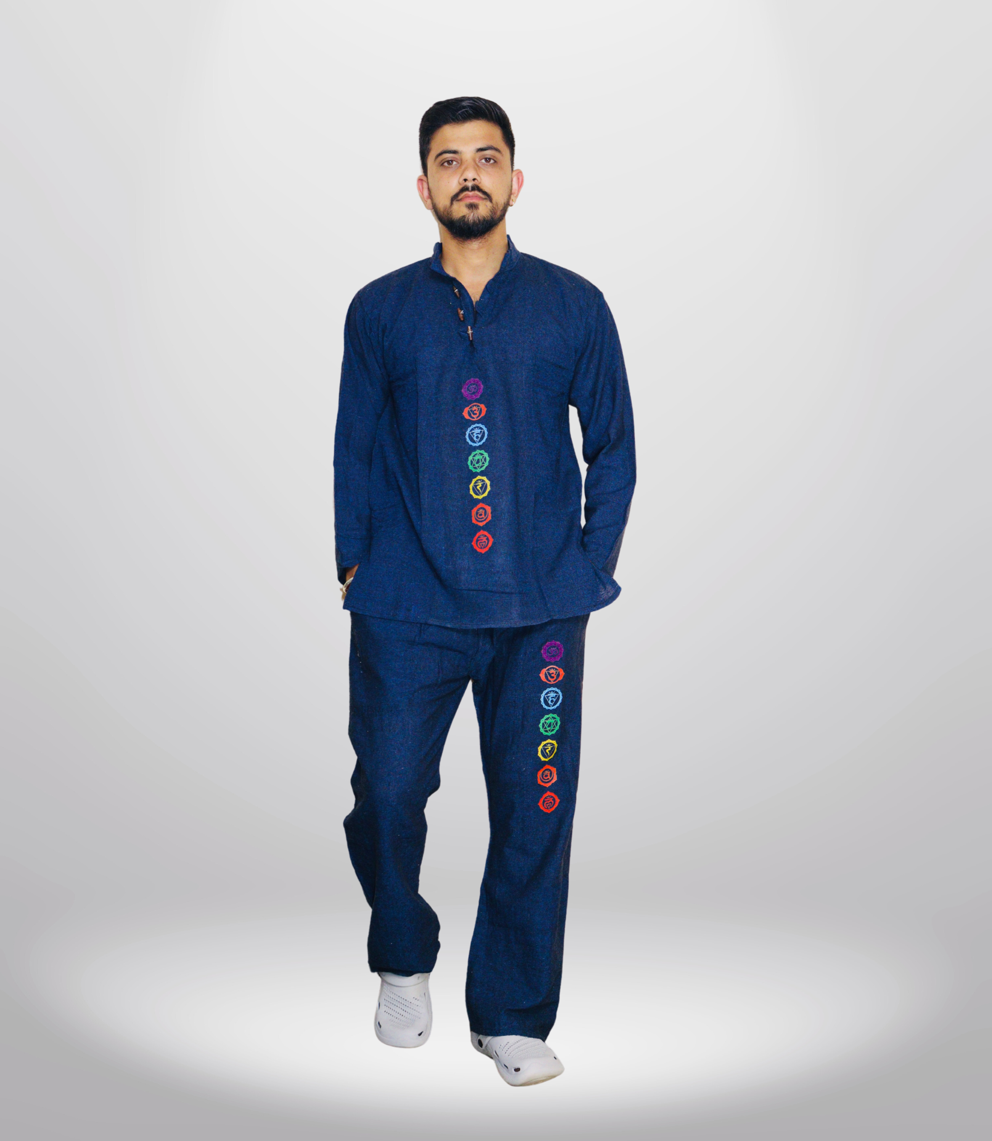 7 CHAKRA KURTA PAJAMA SET - BLUE
