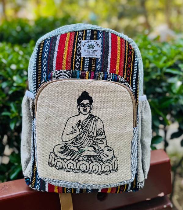 Buddha Hemp Bag Pack - B-W
