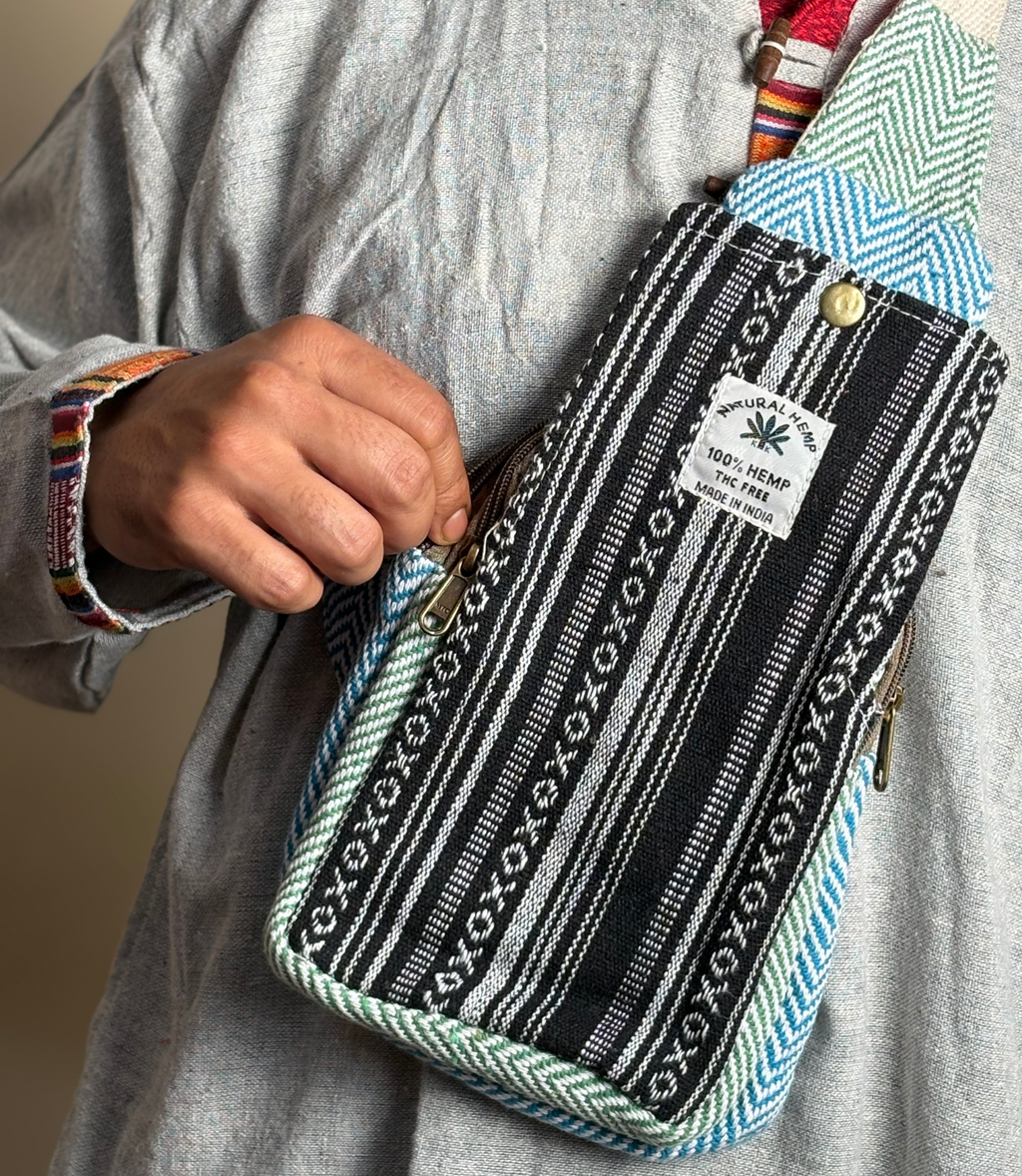 Hemp Chest Bag - B-W