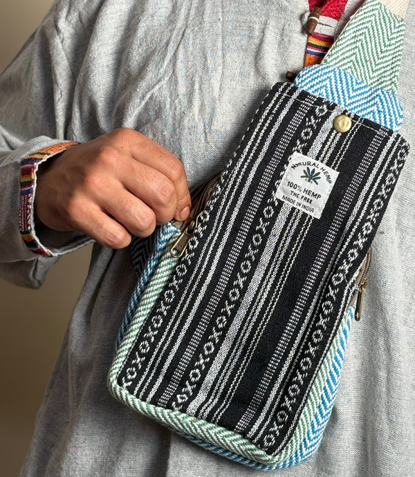 Hemp Chest Bag - B-W