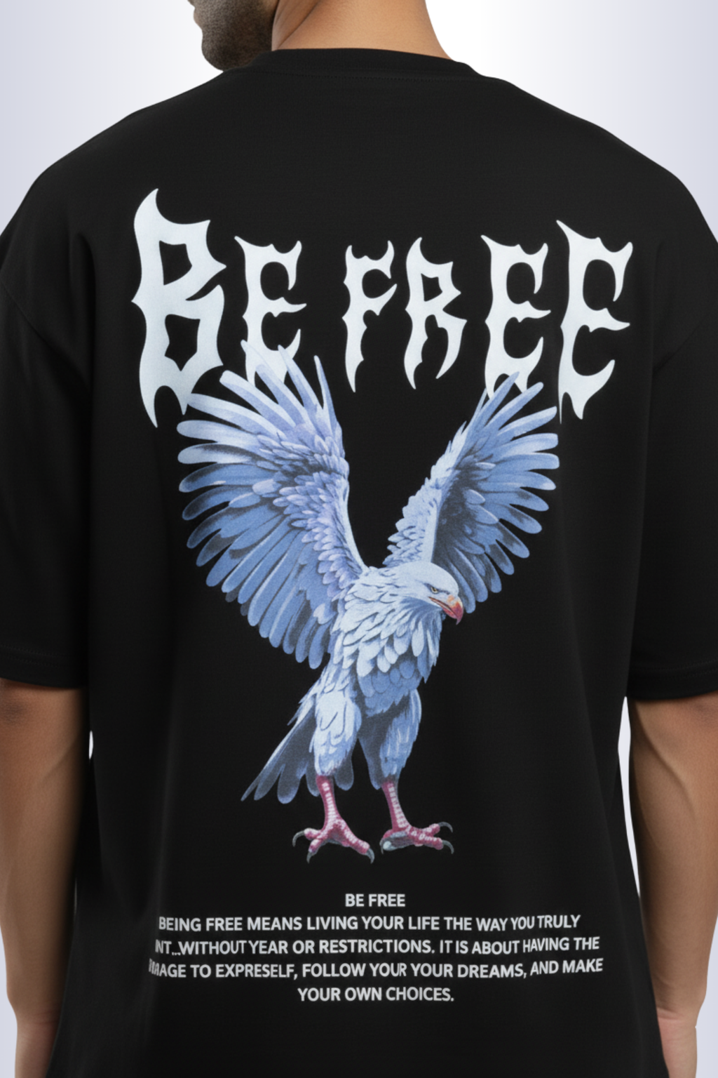 Be Free Oversized T-Shirt-Black