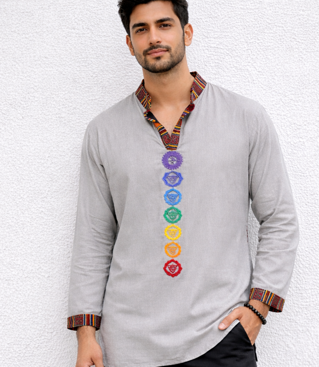 7 Chakara Kurta - GREY