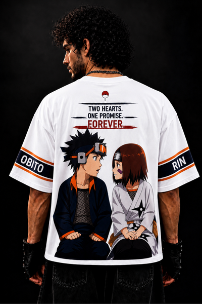 OBITO × RIN Oversized Tee – White