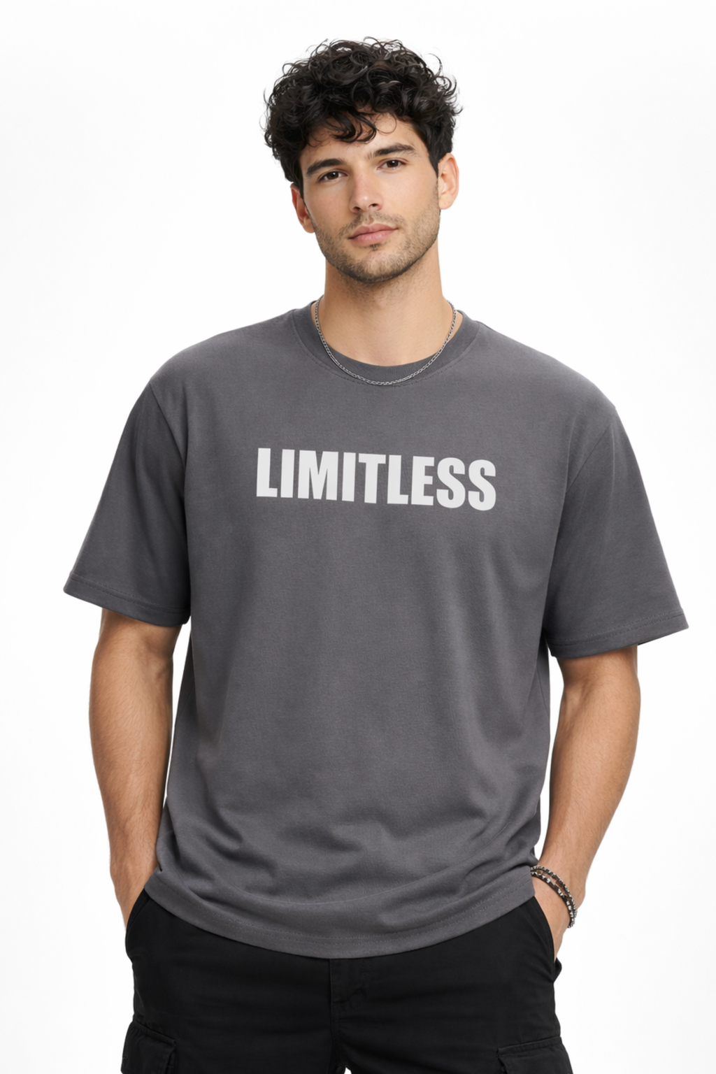 Limitless Oversized T-Shirt-Grey