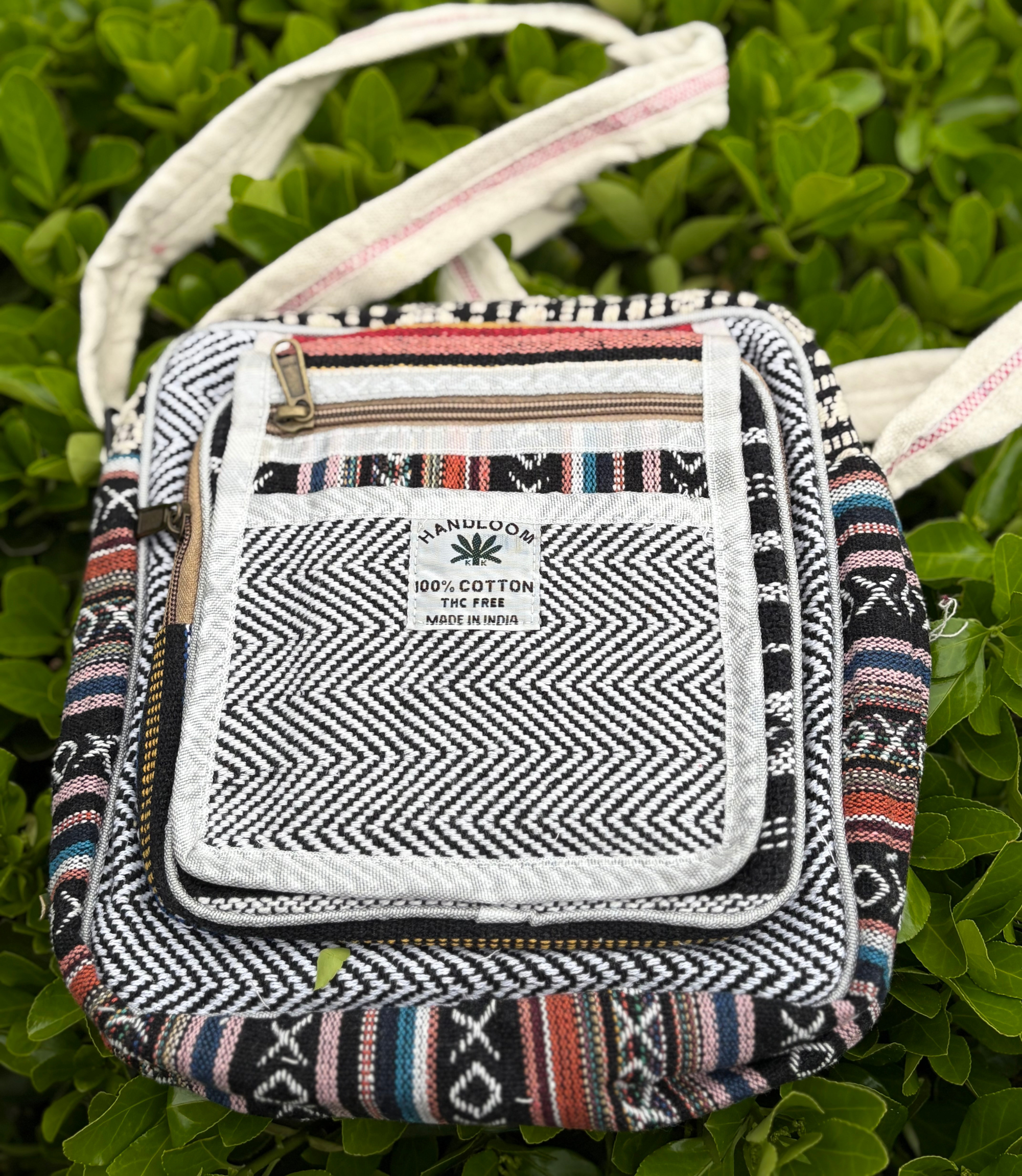 Hemp Side Bag - B-W