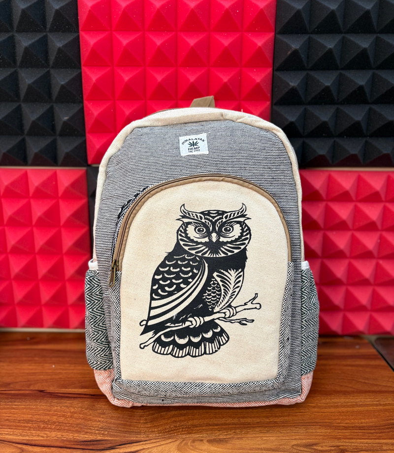 Hemp Bagpack - Owl