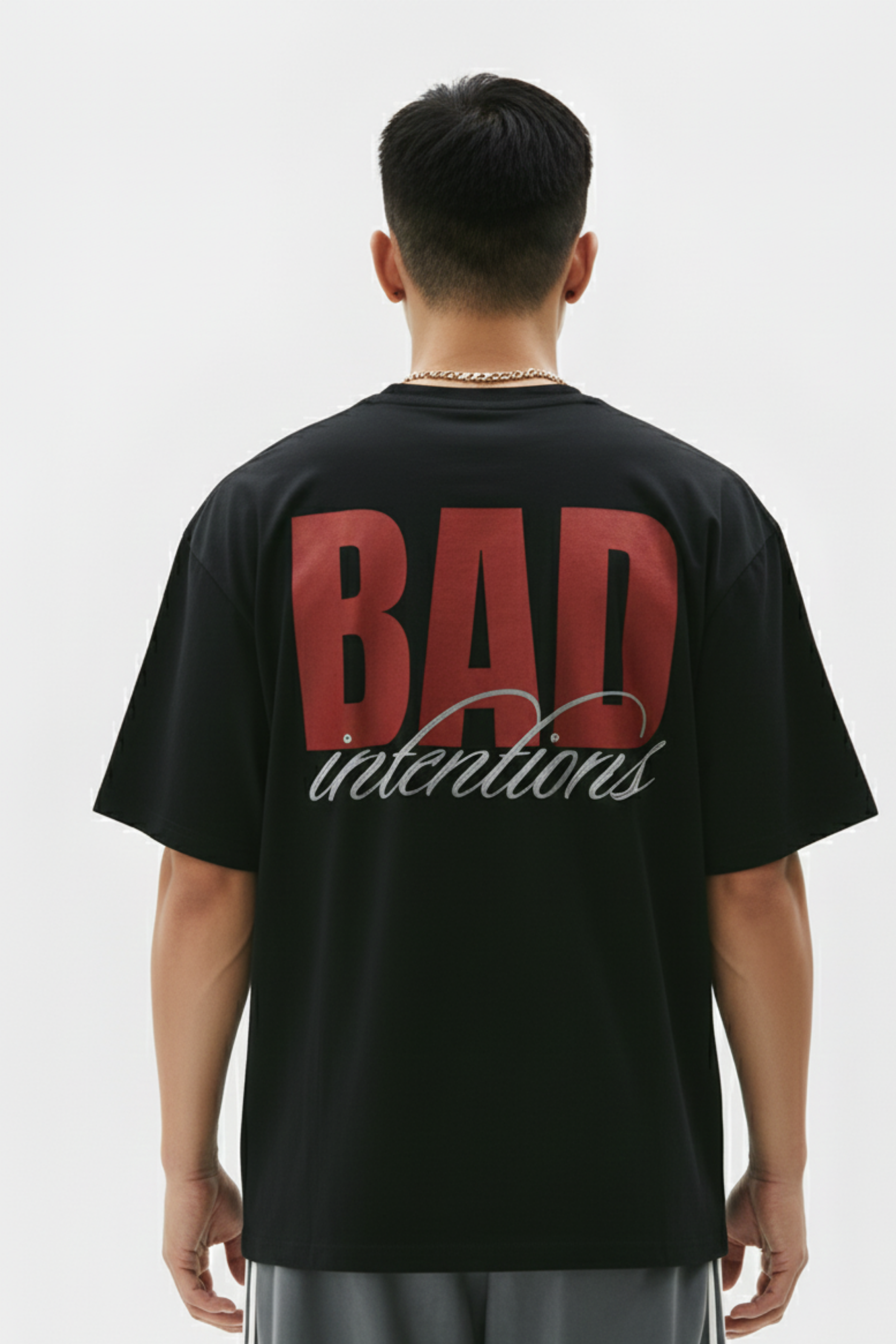 BAD Intentions Oversized Gym T-Shirt – Black