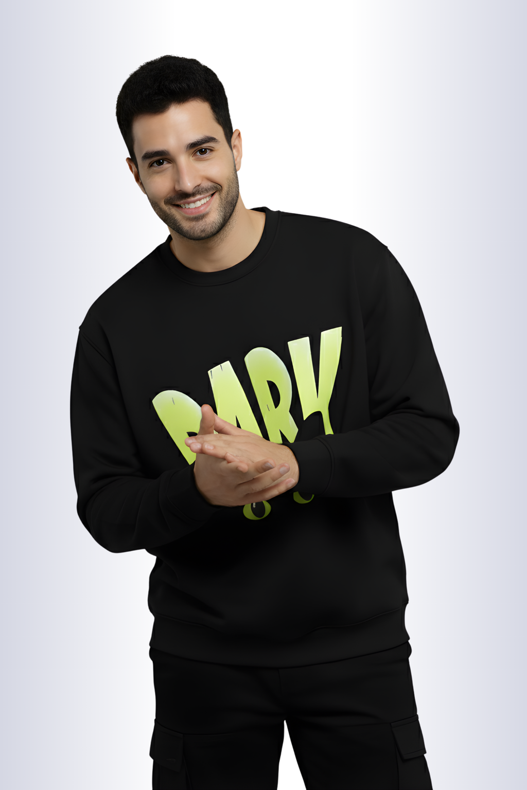 Dark Regular Sweatshirt-Black