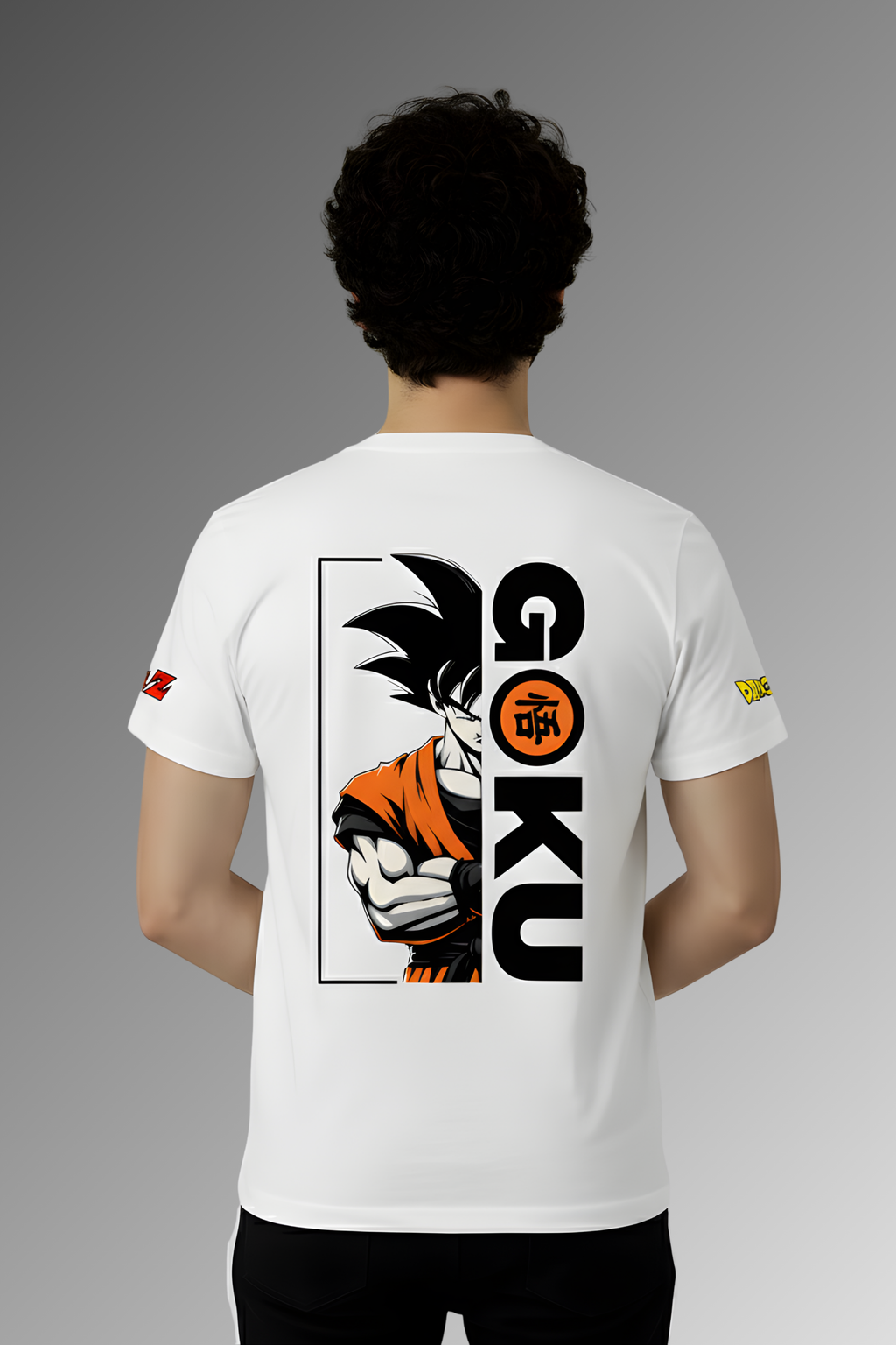 Goku Regular Fit Printed T-Shirt White