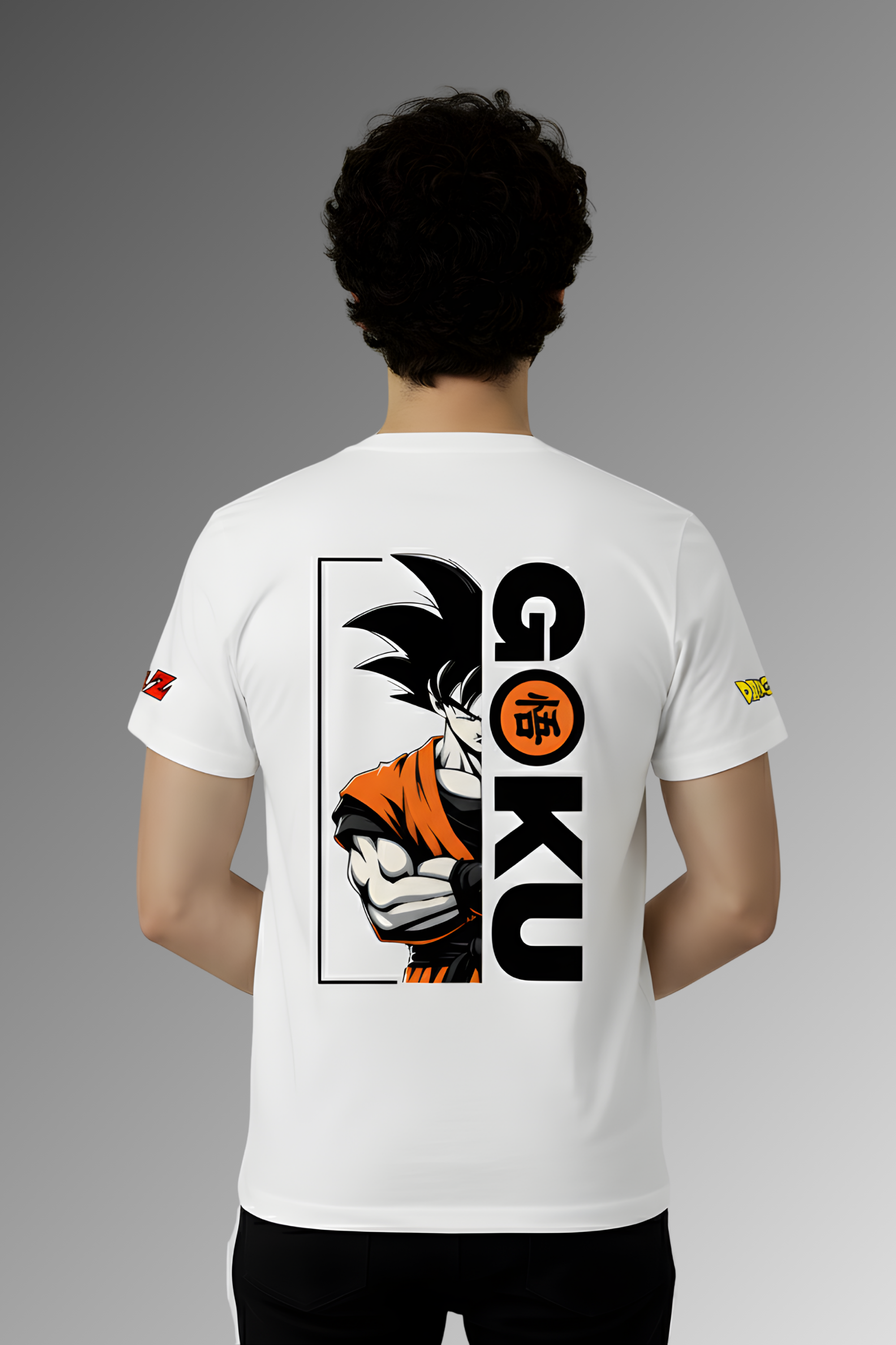 Goku Regular Fit Printed T-Shirt White