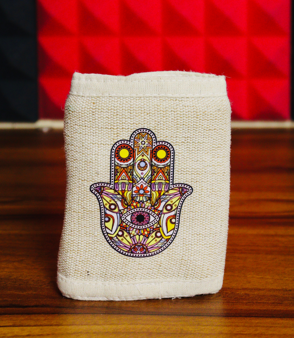Hamsa Hand Hemp Wallet