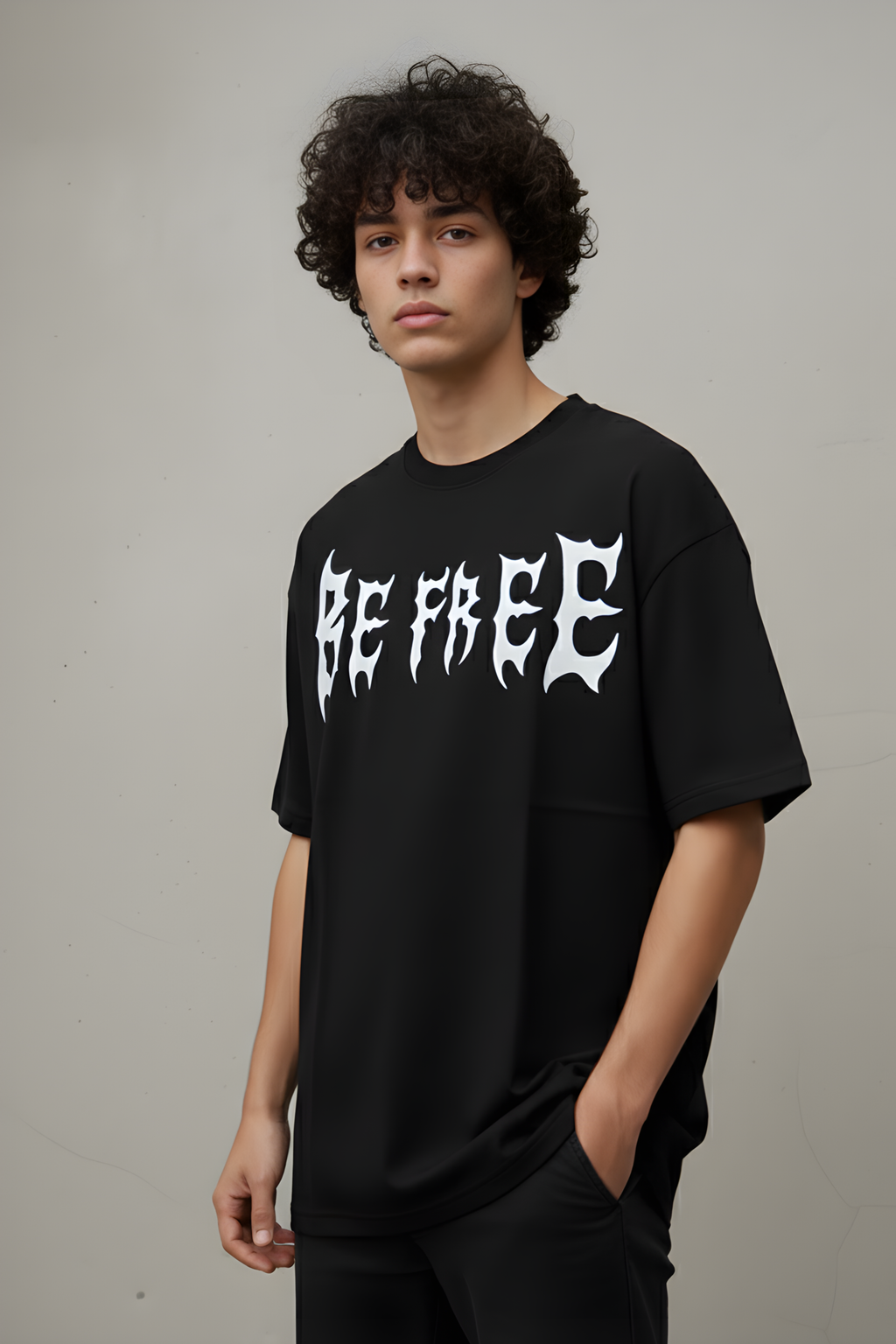 Be Free Oversized T-Shirt-Black