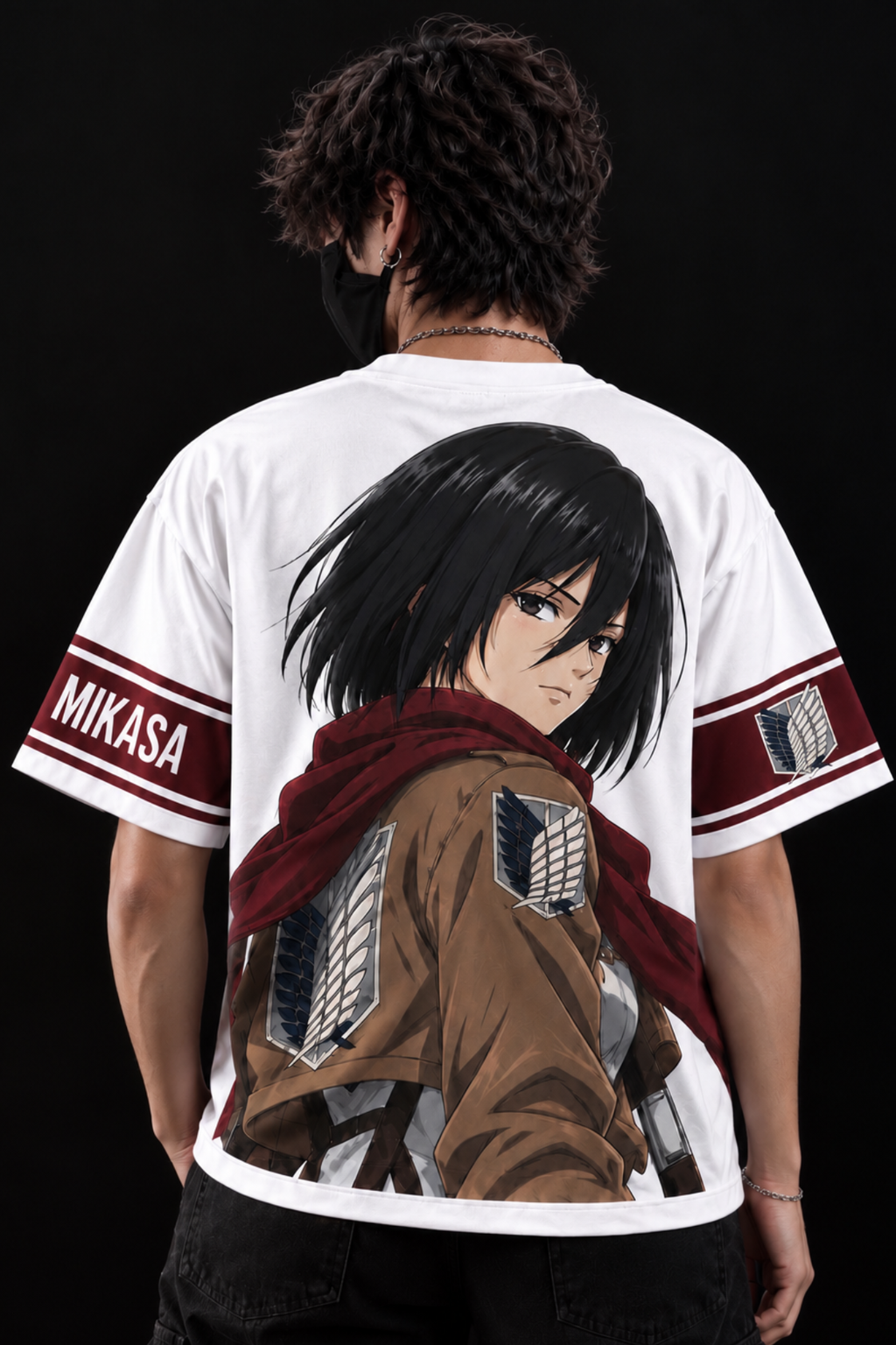 Mikasa Scarlet Oversized Tee – White
