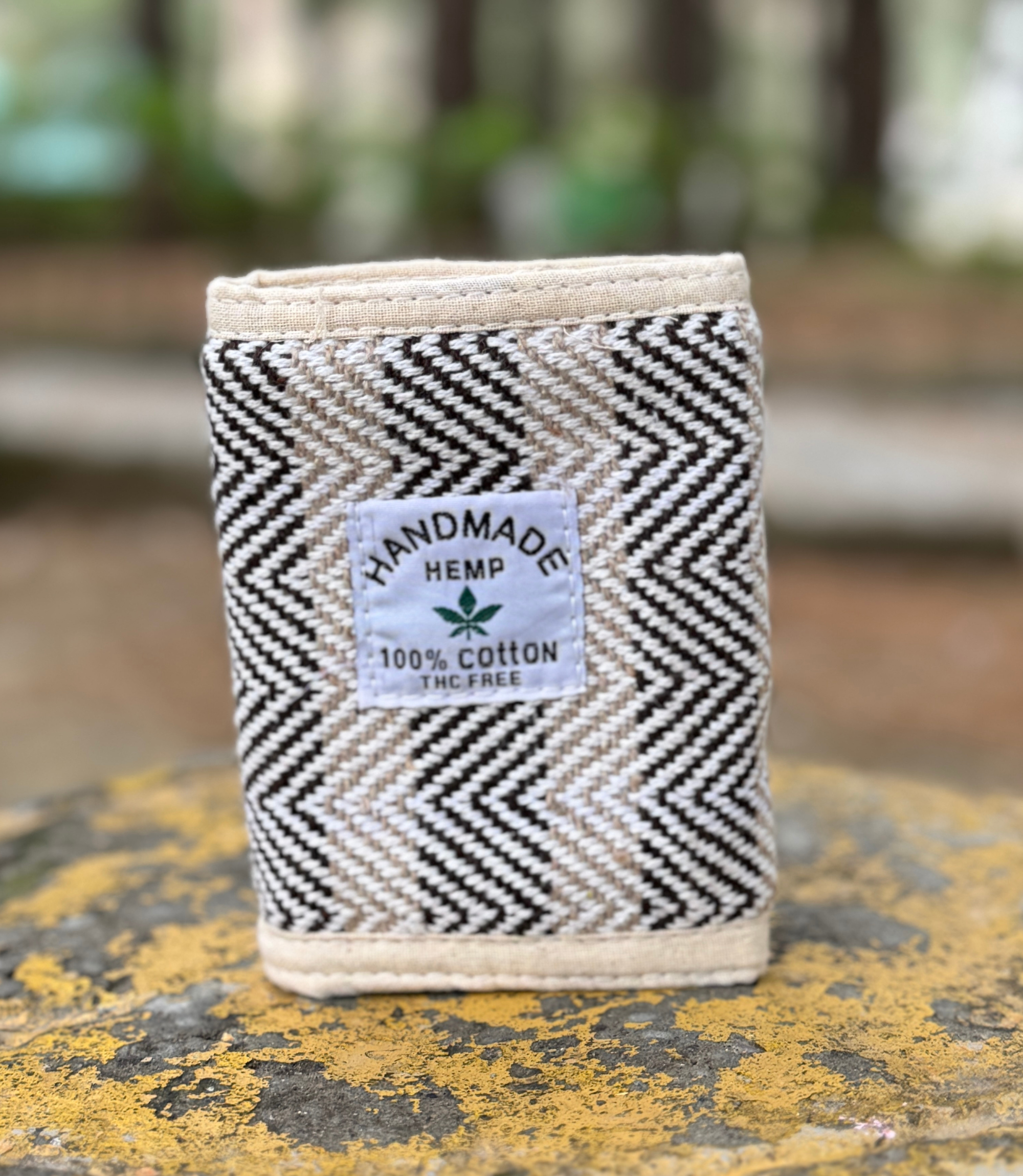 Black ZigZag Hemp Wallet