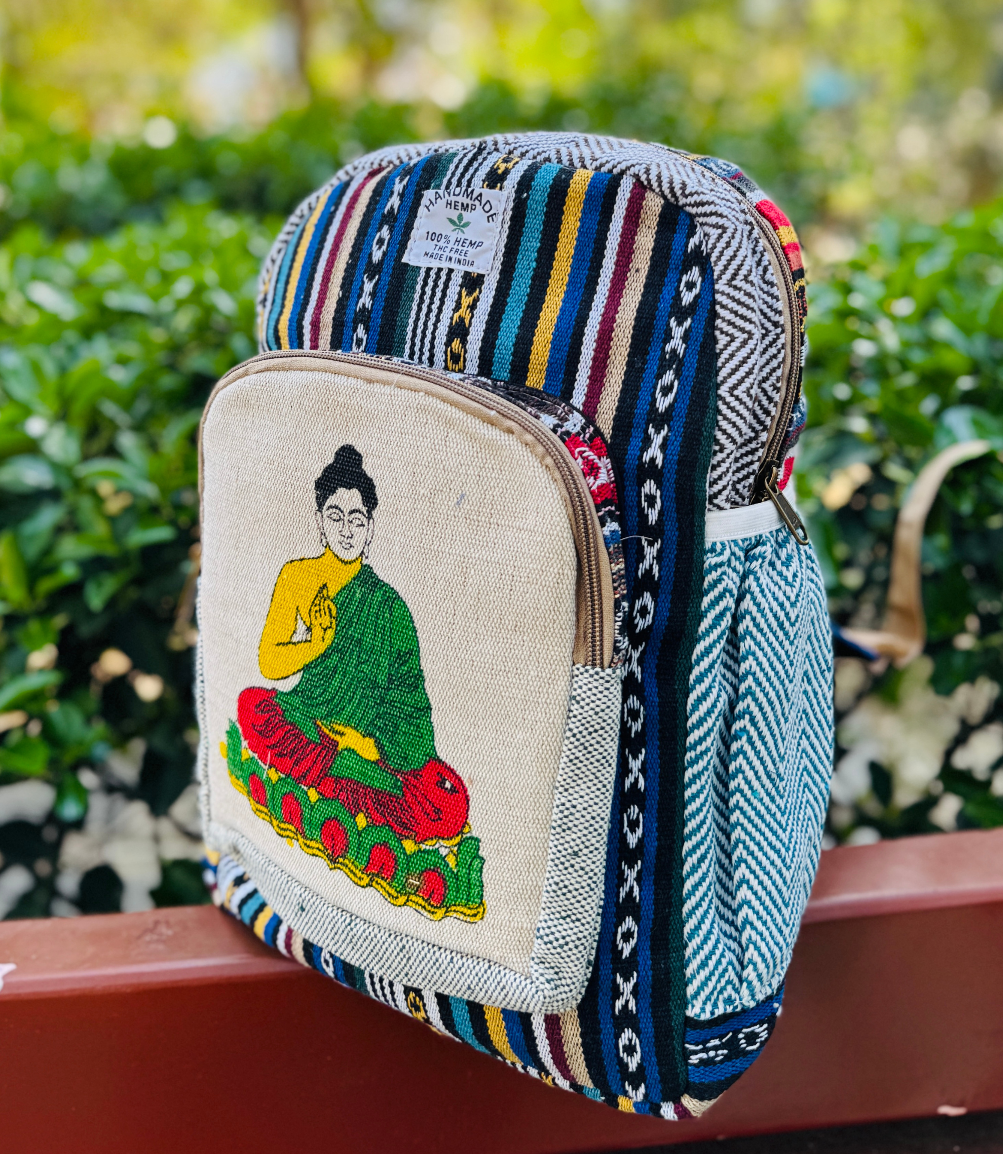 Buddha Hemp Bagpack - Coloured