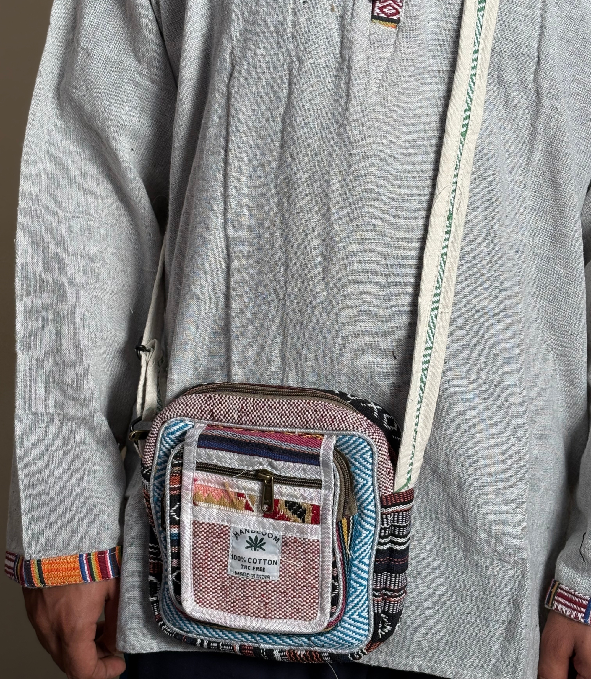Hemp Side Bag - Pink