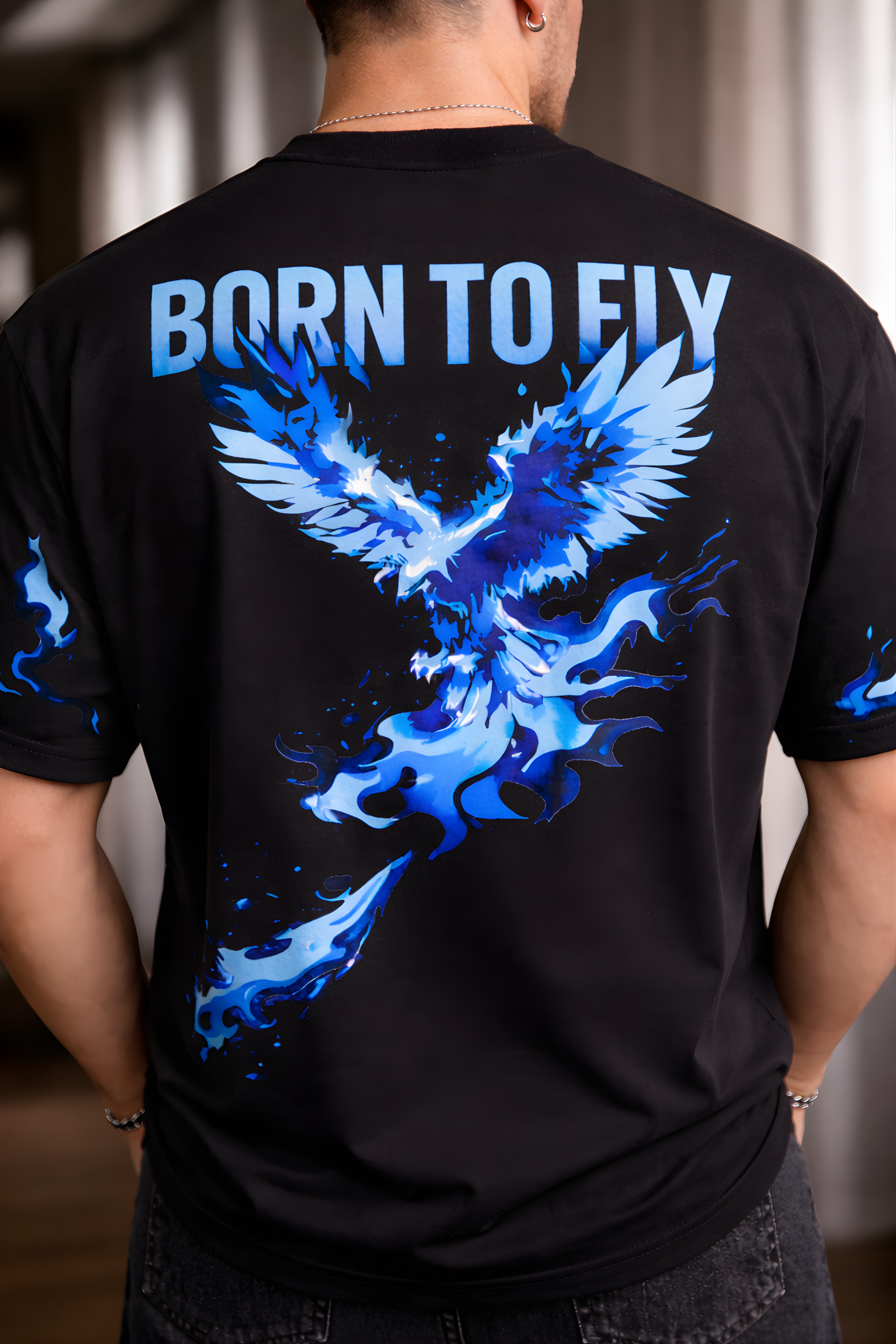 High Flyer Oversized Tee -BLACK